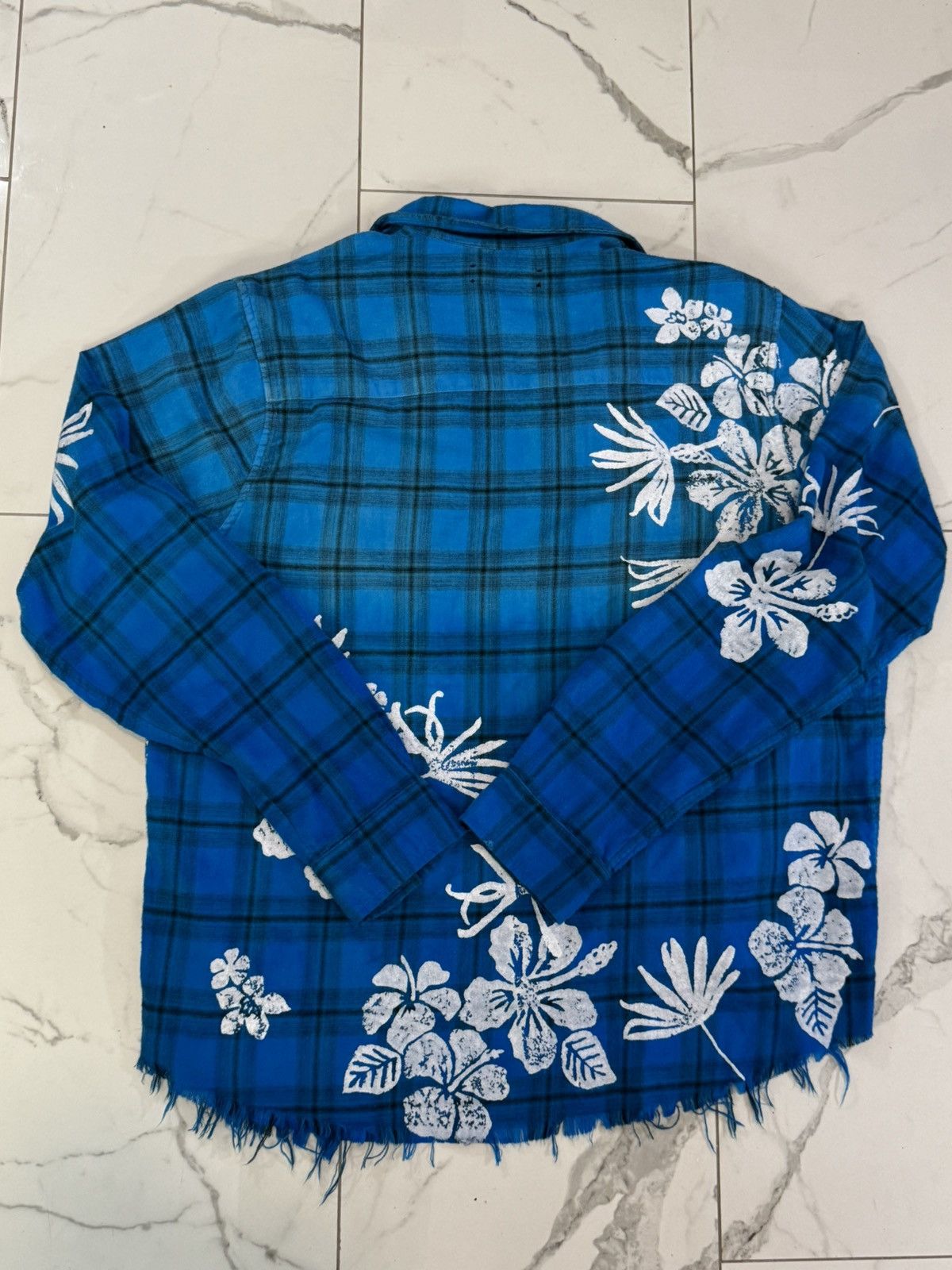 Amiri Amiri Bleach Floral Plaid Flannel Size US L / EU 52-54 / 3 - 2 Thumbnail