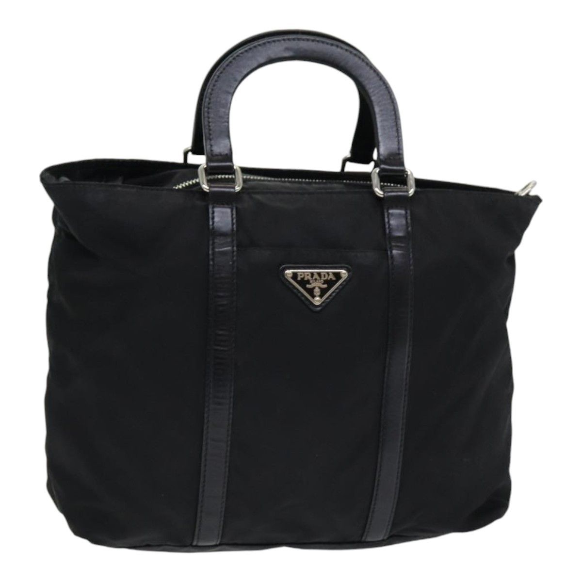 Prada Prada Convertible Zip Tote Tessuto with Leather Size ONE SIZE - 1 Thumbnail