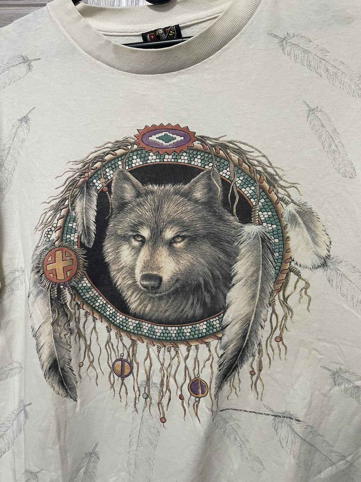 Vintage Vintage 1993 3D Emblem Made in USA Wolf Animal Tee All Over Size US L / EU 52-54 / 3 - 6 Thumbnail