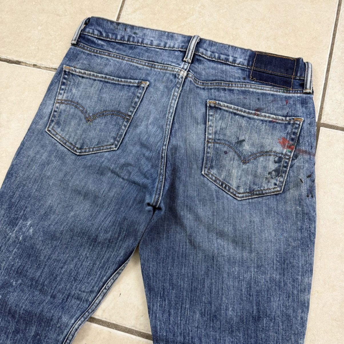 Levi's Levi’s Painted Denim Jeans Blue Size 34 X 30 Size US 34 / EU 50 - 4 Thumbnail