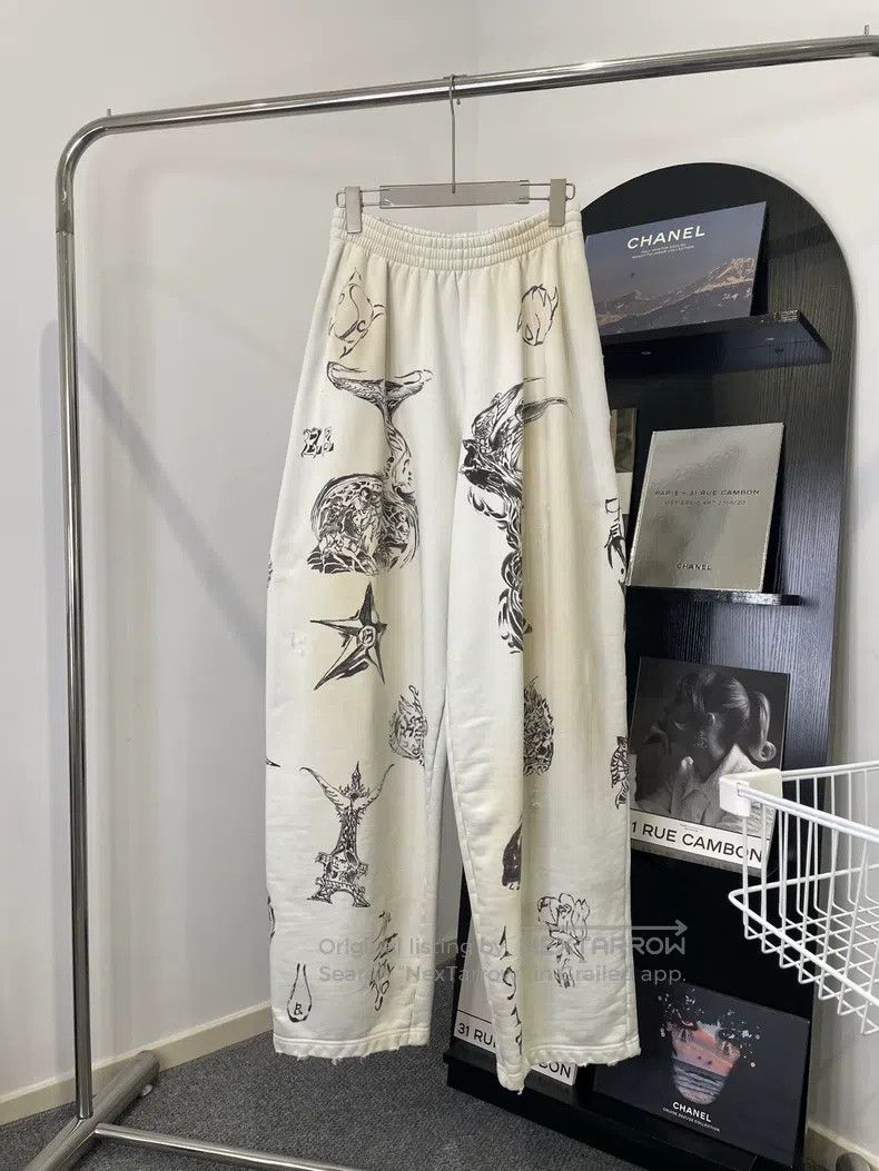 Balenciaga Balenciaga size XS Pattern Printed Elastic Waist Mid-Waist Size US 27 - 1 Thumbnail