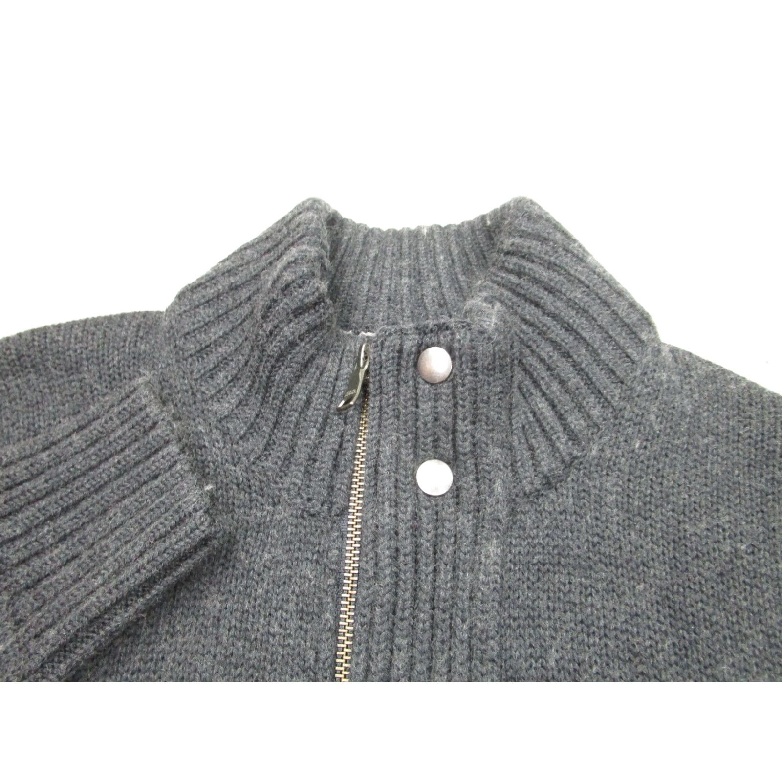 Banana Republic VINTAGE Banana Republic Sweater Mens M Gray Full Zip Wool Mock Pockets Old Money Preppy Size US M / EU 48-50 / 2 - 5 Thumbnail