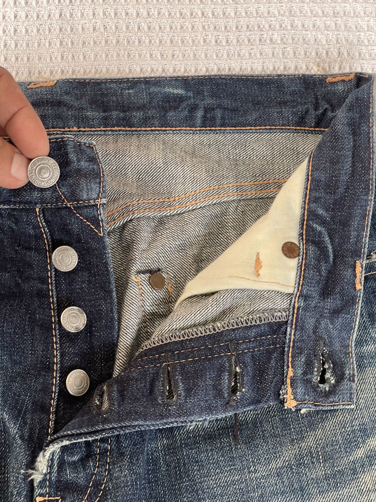 Eternal Last Drop🔥Rare🔥Vintage ETERNAL JAPAN Selvedge Denim Jeans Size US 31 - 13 Thumbnail