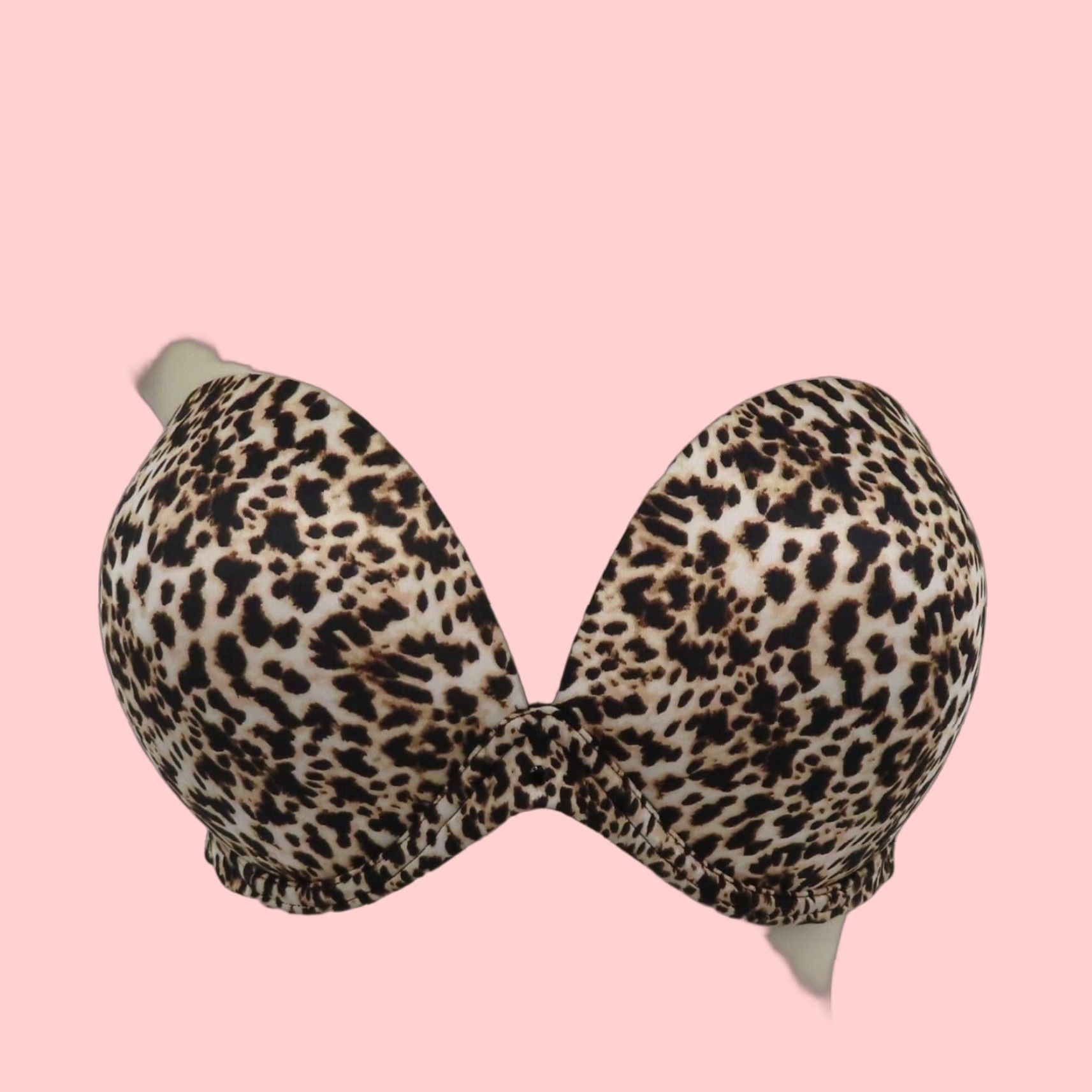 Victorias Secret 36Dd Bra Strapless Animal Print Cheetah Leopard Padded Wired in Brown, Women's