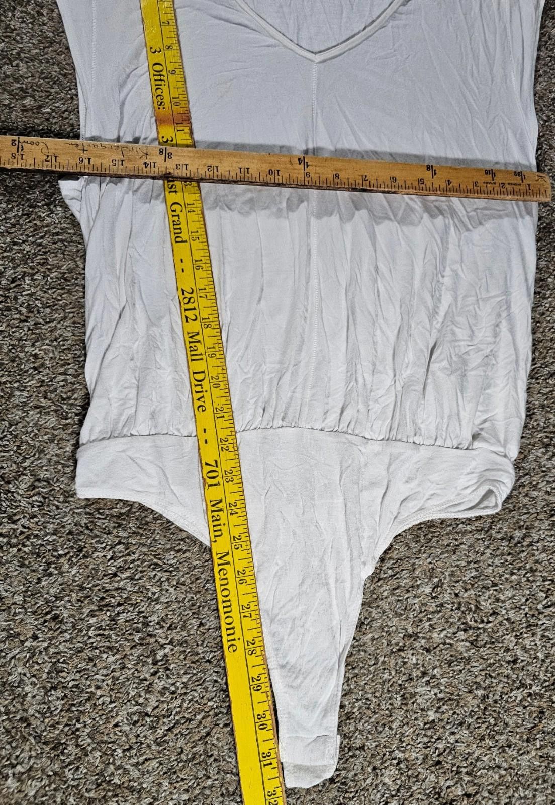 Free People Intimately Free People White Ribbed Bodysuit Size M / US 6-8 / IT 42-44 - 3 Thumbnail