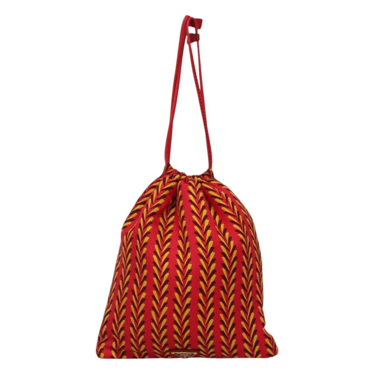 Tessuto Red Silk Shoulder Bag (Pre-Owned)