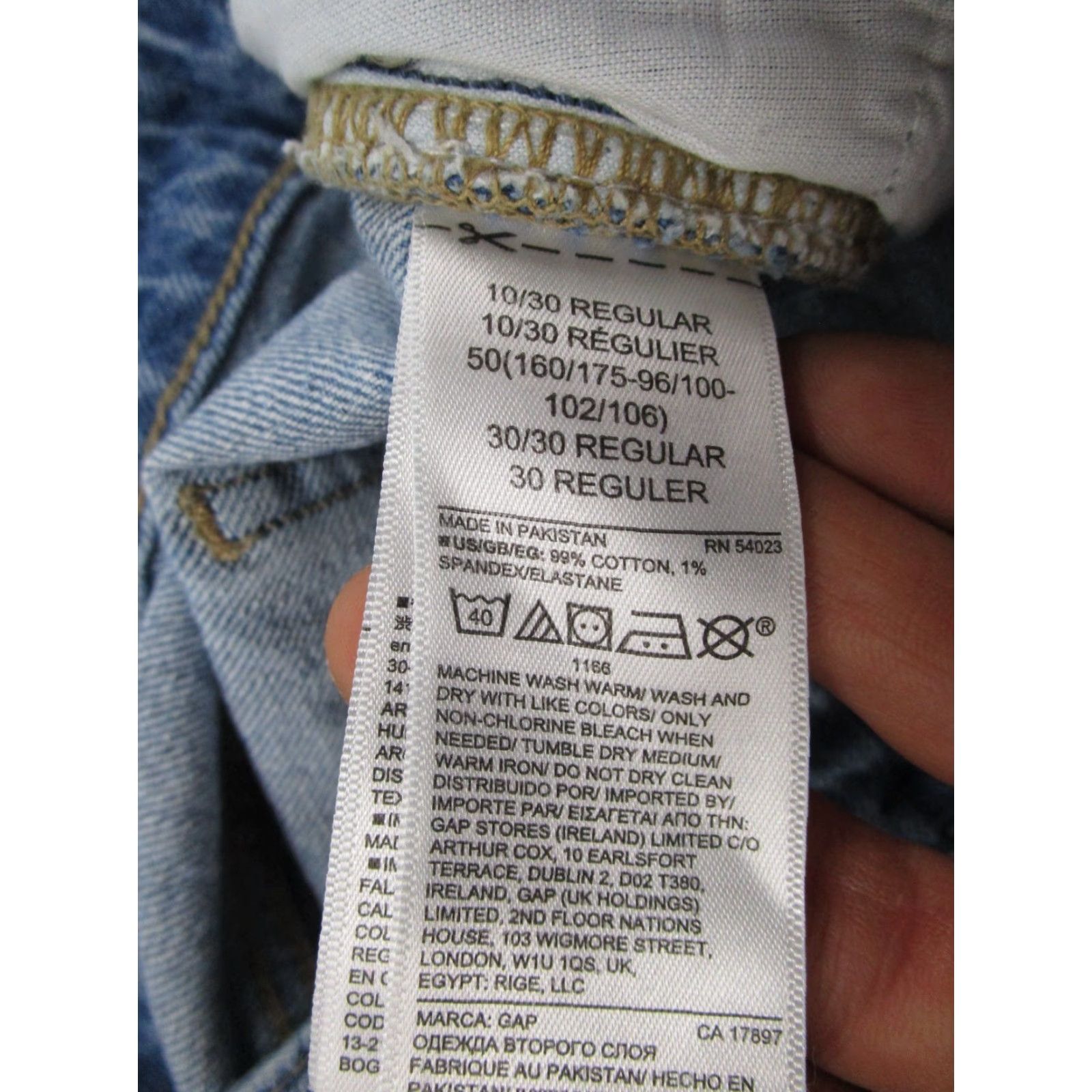 Gap Gap 1969 Slim Boyfriend Jeans Blue Denim Stretch 5-Pocket Size 10/30R Regular Women Size 32" / US 10 / IT 46 - 5 Thumbnail