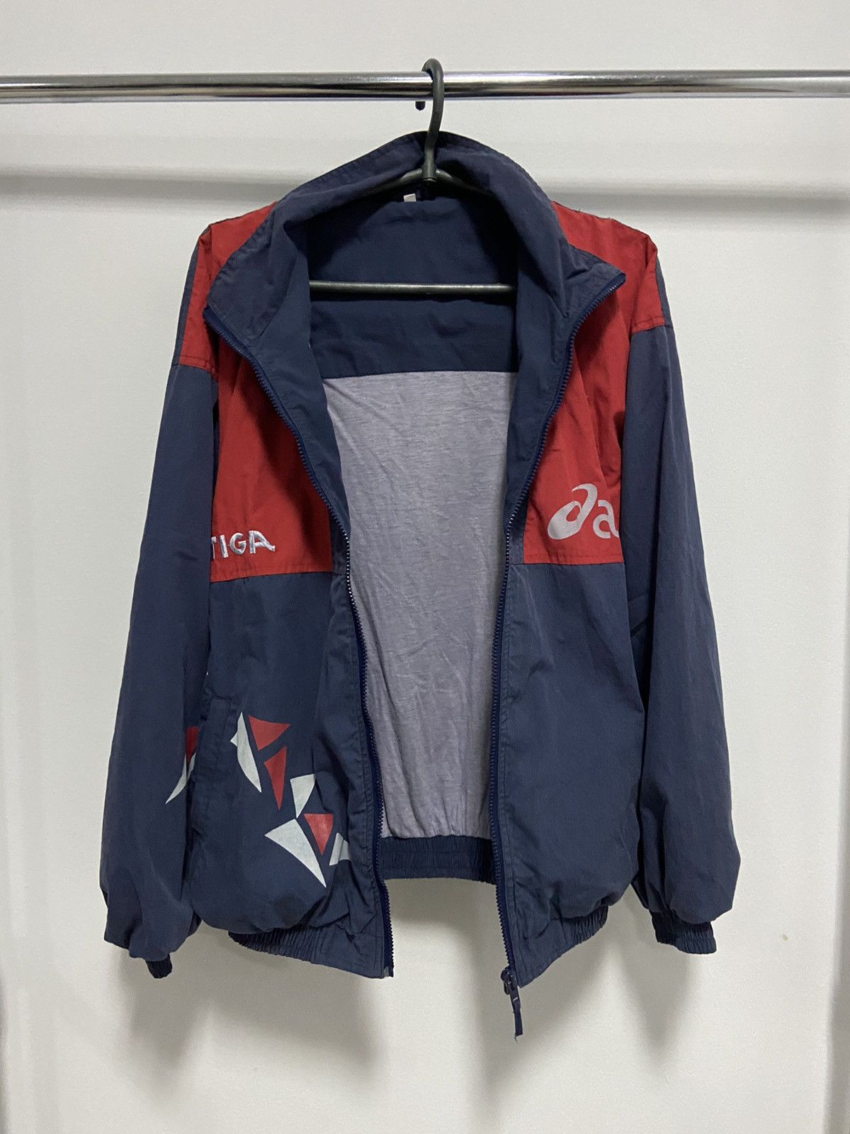 Asics × Vintage Asics tiga windbreaker big logo vintage zip Size US S / EU 44-46 / 1 - 8 Thumbnail