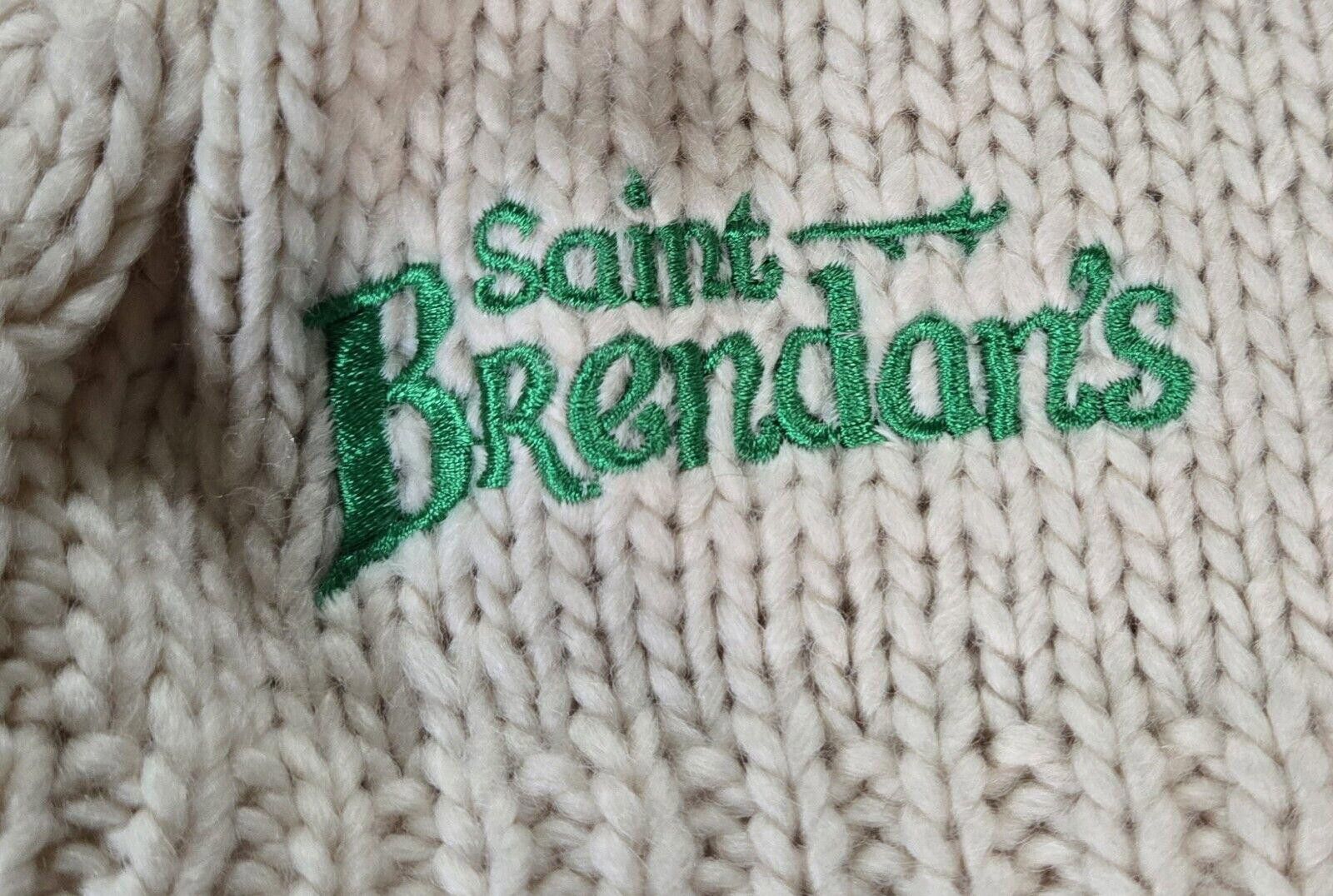 District Vision Cream Cable Knit Saint Brendans Irish Cream Hat Pom Earflap Size ONE SIZE - 2 Thumbnail