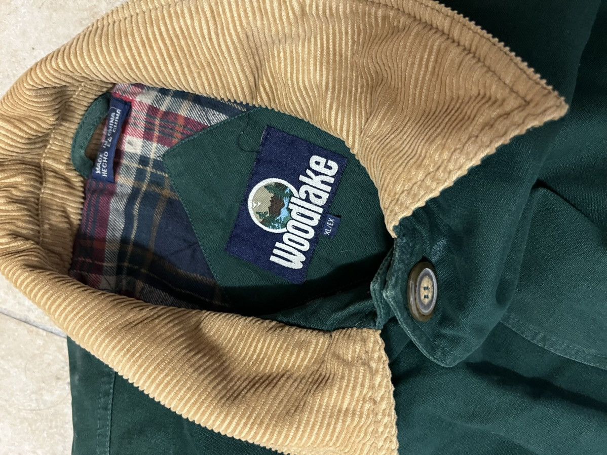 American Apparel Woodlake men’s green canvas field jacket tan corduroy collar Size US XL / EU 56 / 4 - 2 Thumbnail