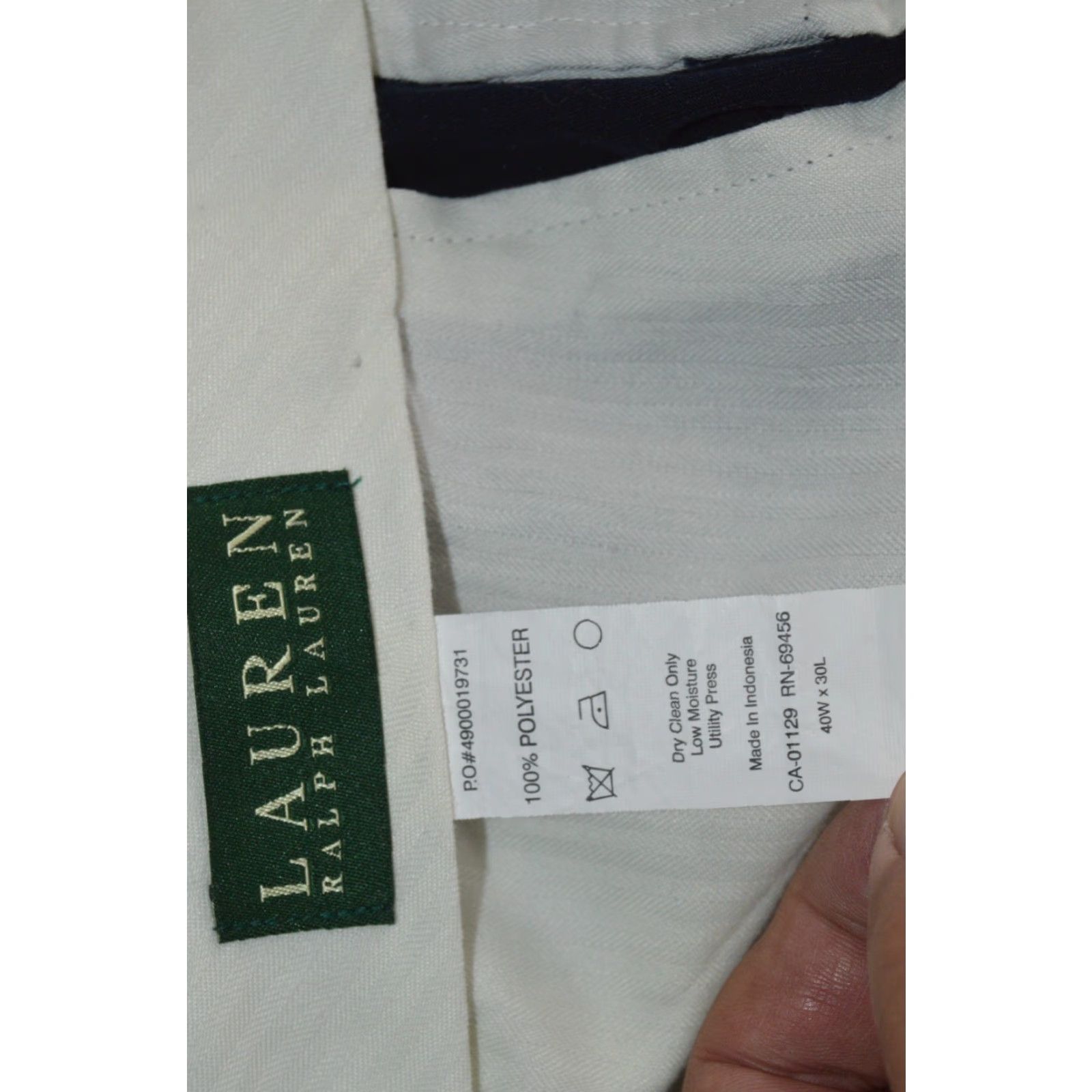 Ralph Lauren Ralph Lauren Pants Mens 40 Blue Dress Pleated Cuffed Regular Straight Poly Size US 40 / EU 56 - 5 Thumbnail