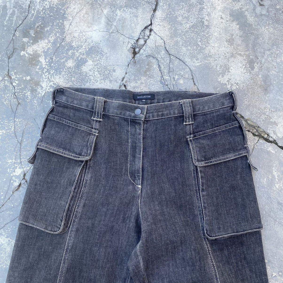 Japanese Brand INTELLECTION Wide Baggy Flare Size US 30 / EU 46 - 5 Thumbnail