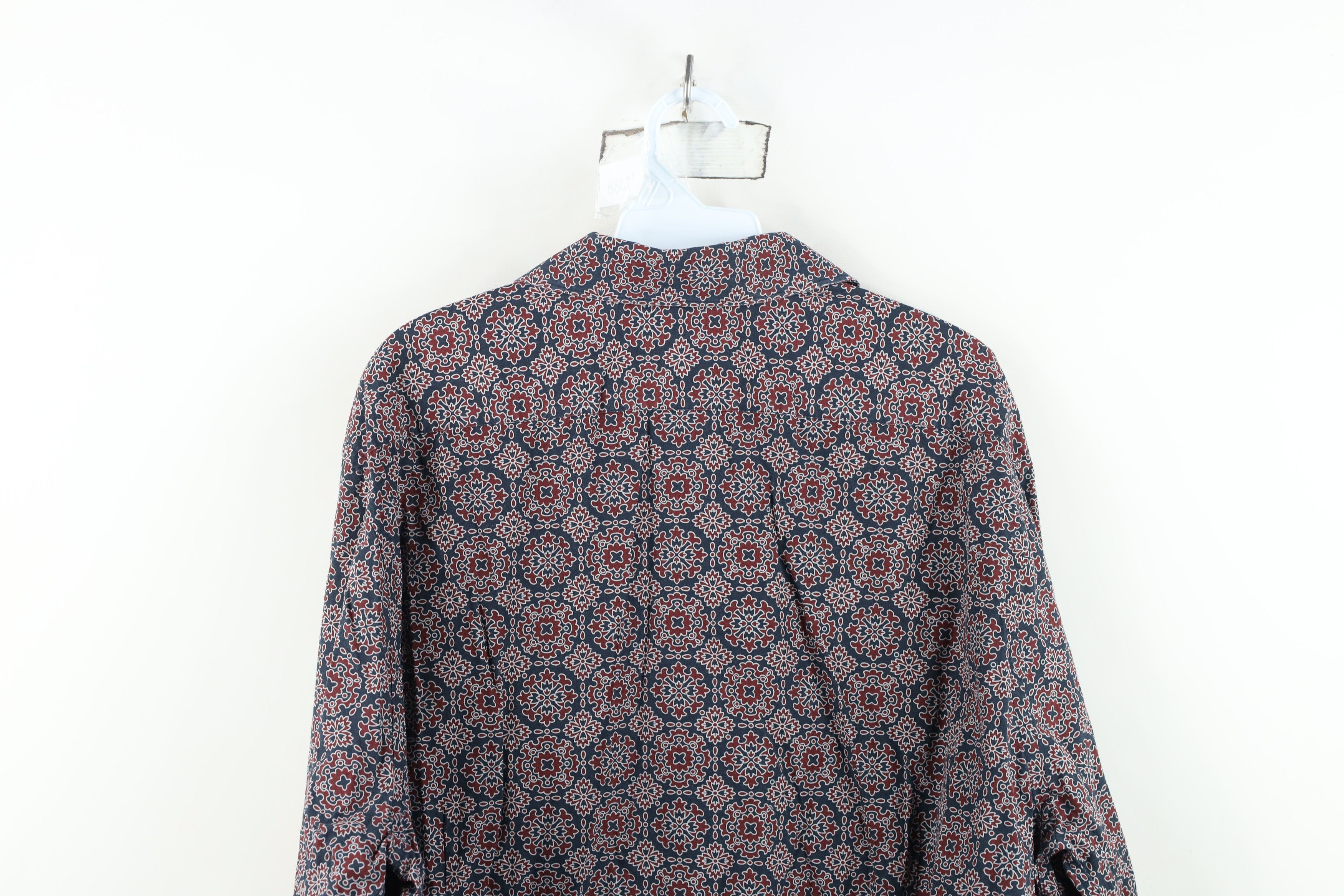 Express Express Slim Geometric Tapestry Collared Button Shirt Cotton Size US XXL / EU 58 / 5 - 10 Thumbnail