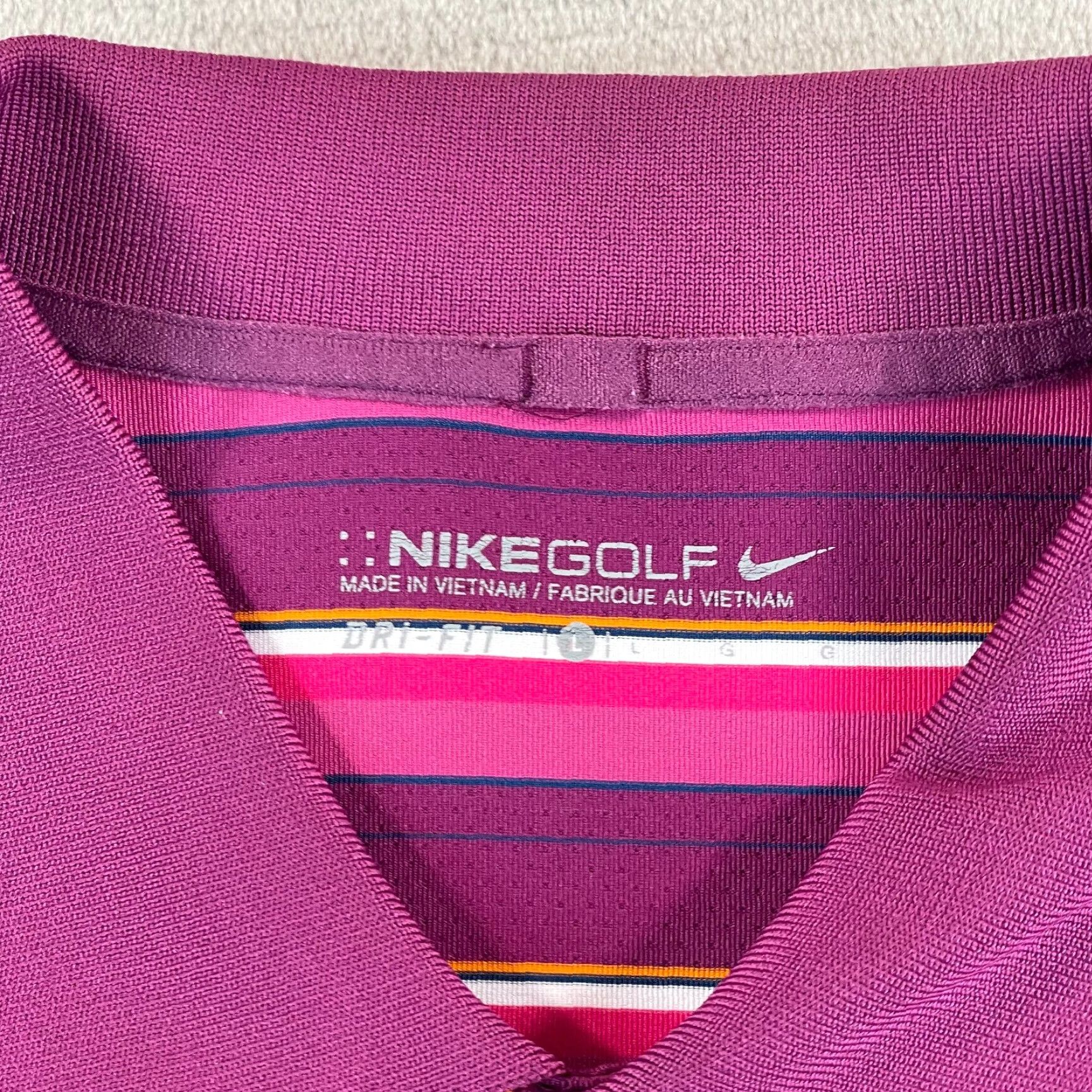 Nike Nike Golf Polo Shirt Men L Multi Striped Dri-Fit Performance SS NWOT0 Size US L / EU 52-54 / 3 - 2 Thumbnail