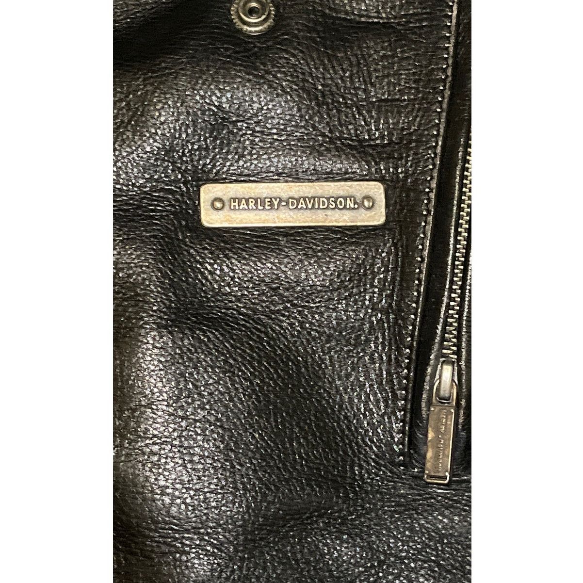 Harley Davidson Harley Davidson Leather Jacket Metal Bar & Shield - Size: L Size US L / EU 52-54 / 3 - 5 Thumbnail