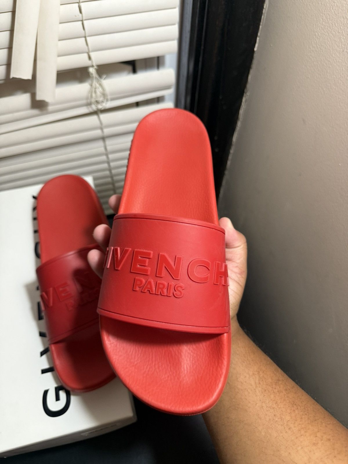 Givenchy Givenchy Red Slides Size 11 Size US 11 / EU 44 - 9 Thumbnail