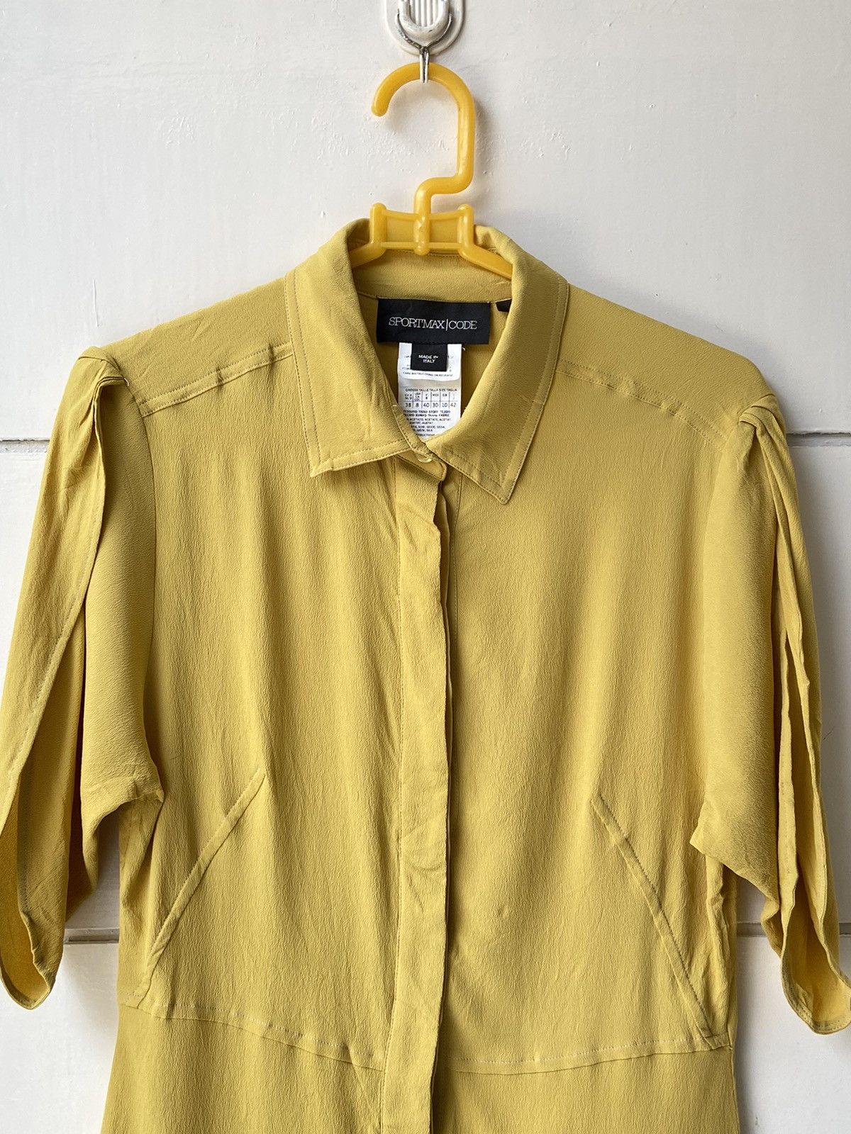Max Mara × Sportmax SPORTMAX CODE Yellow Shirt Size S / US 4 / IT 40 - 13 Thumbnail