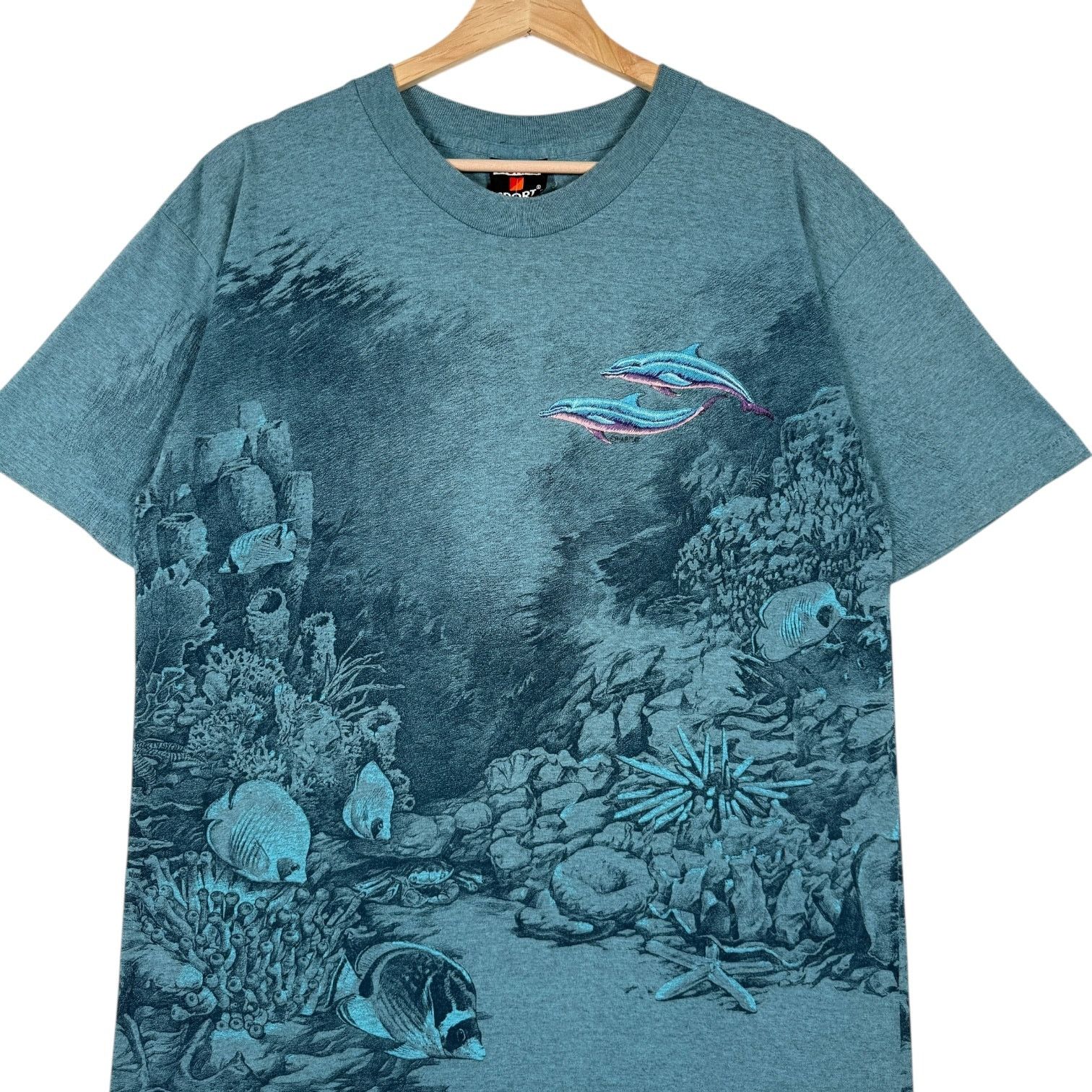Signal Sport Vintage Sea Life AOP Nature Tee 90s L Size US L / EU 52-54 / 3 - 2 Thumbnail