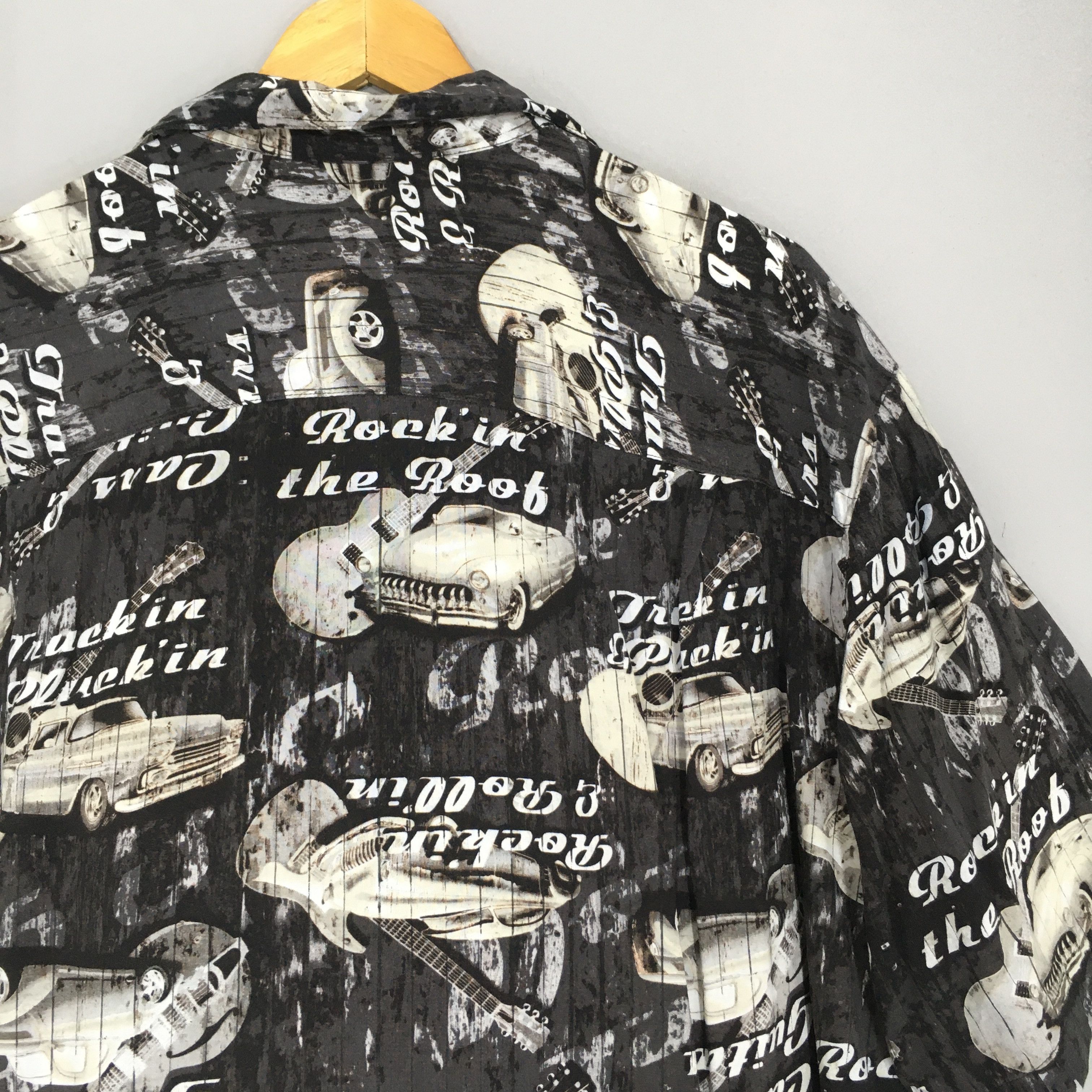 Japanese Brand × Vintage Vintage Hawaiian Pop Art Classic Car Printed Rayon Shirt Size US XXL / EU 58 / 5 - 7 Thumbnail