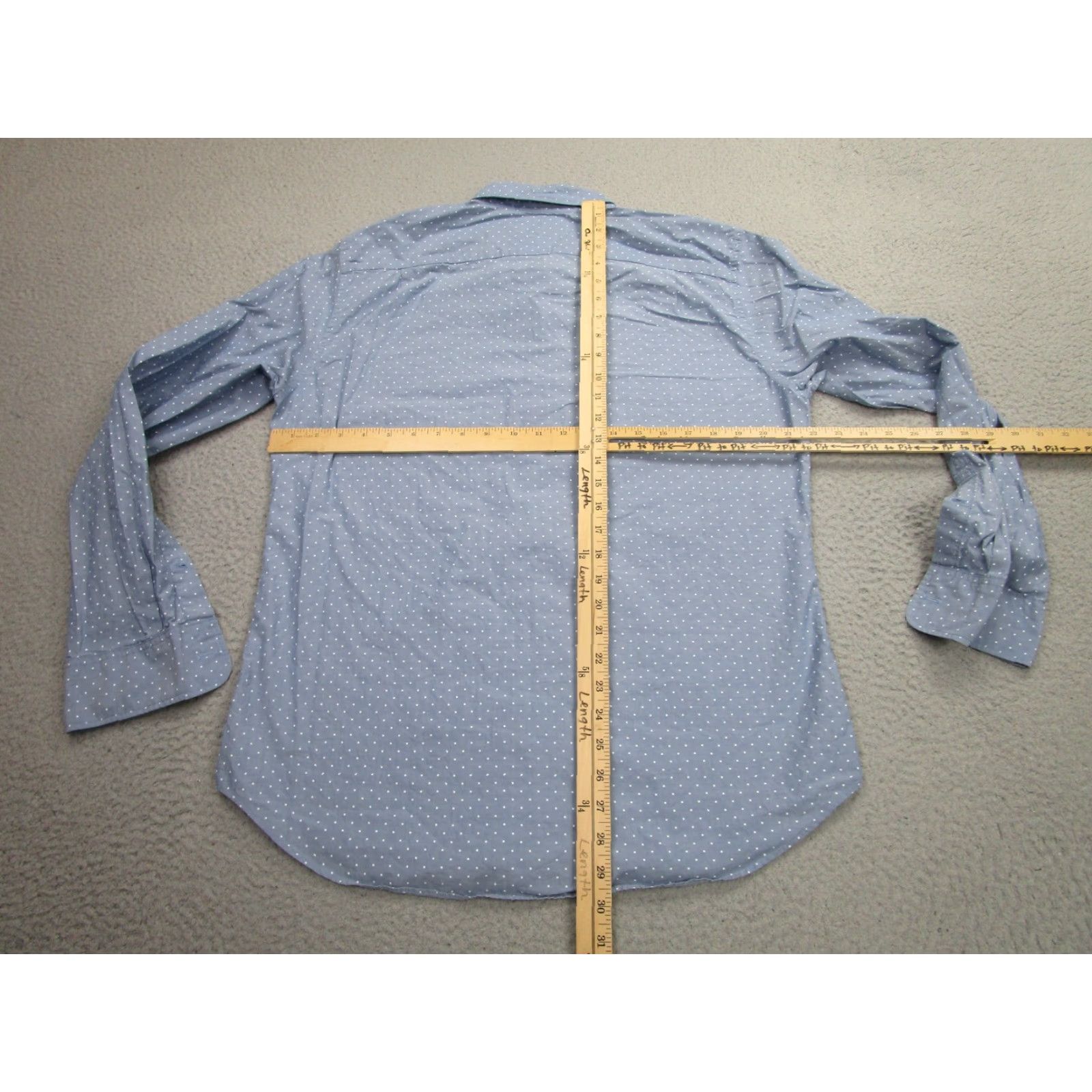 Bonobos VINTAGE Bonobos Shirt Mens Large Blue White Polka Dot Button-Up Slim Fit Casual Cotton Size US L / EU 52-54 / 3 - 6 Thumbnail