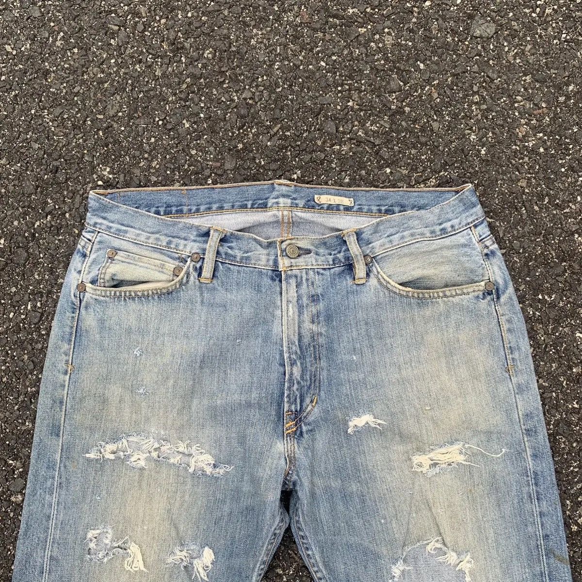 Polo Ralph Lauren 💥 SUPER DISTRESSED! Polo Ralph Lauren Jeans Denim Pants Size US 35 - 2 Thumbnail