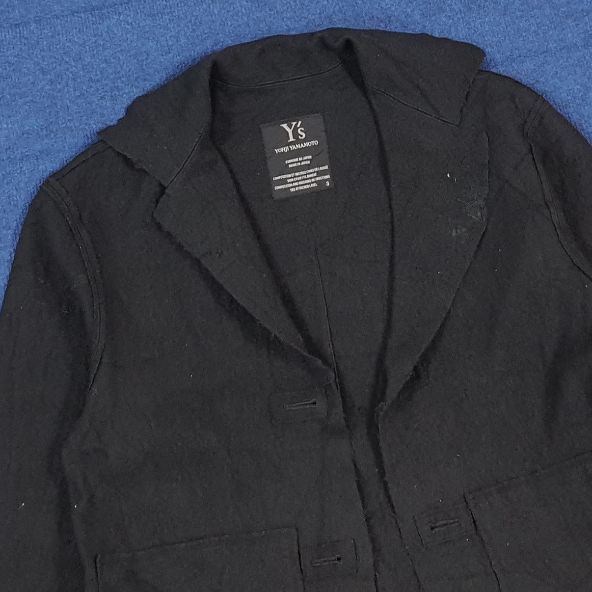 Yohji Yamamoto Y's Yohji Yamamoto Longline Blazer Wool Linen Cardigan Size US M / EU 48-50 / 2 - 2 Thumbnail