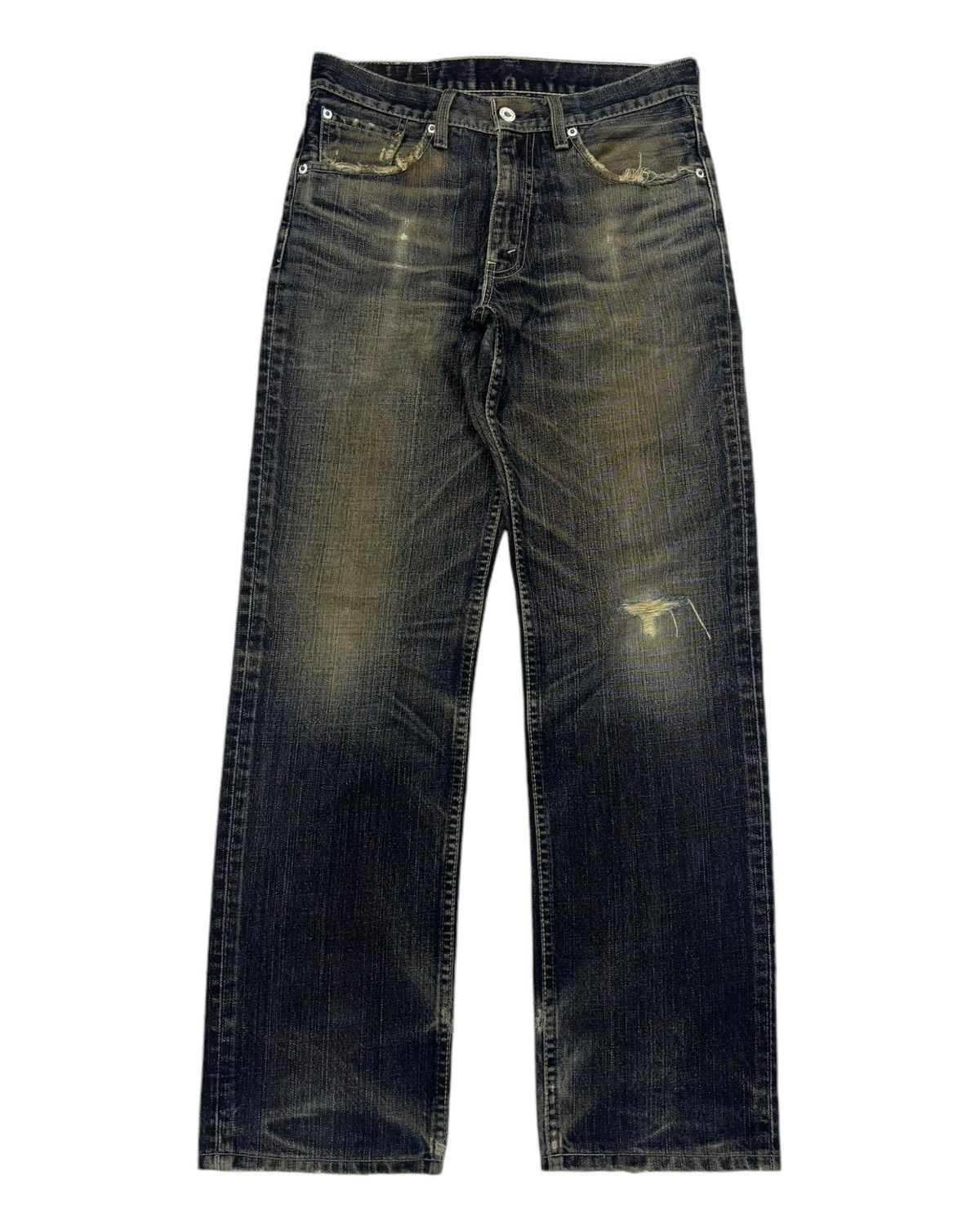 If Six Was Nine × JNCO × Levi's 🔥LEVIS 502 RUSTY DISTRESSED DENIM JEANS Size US 29 - 7 Thumbnail
