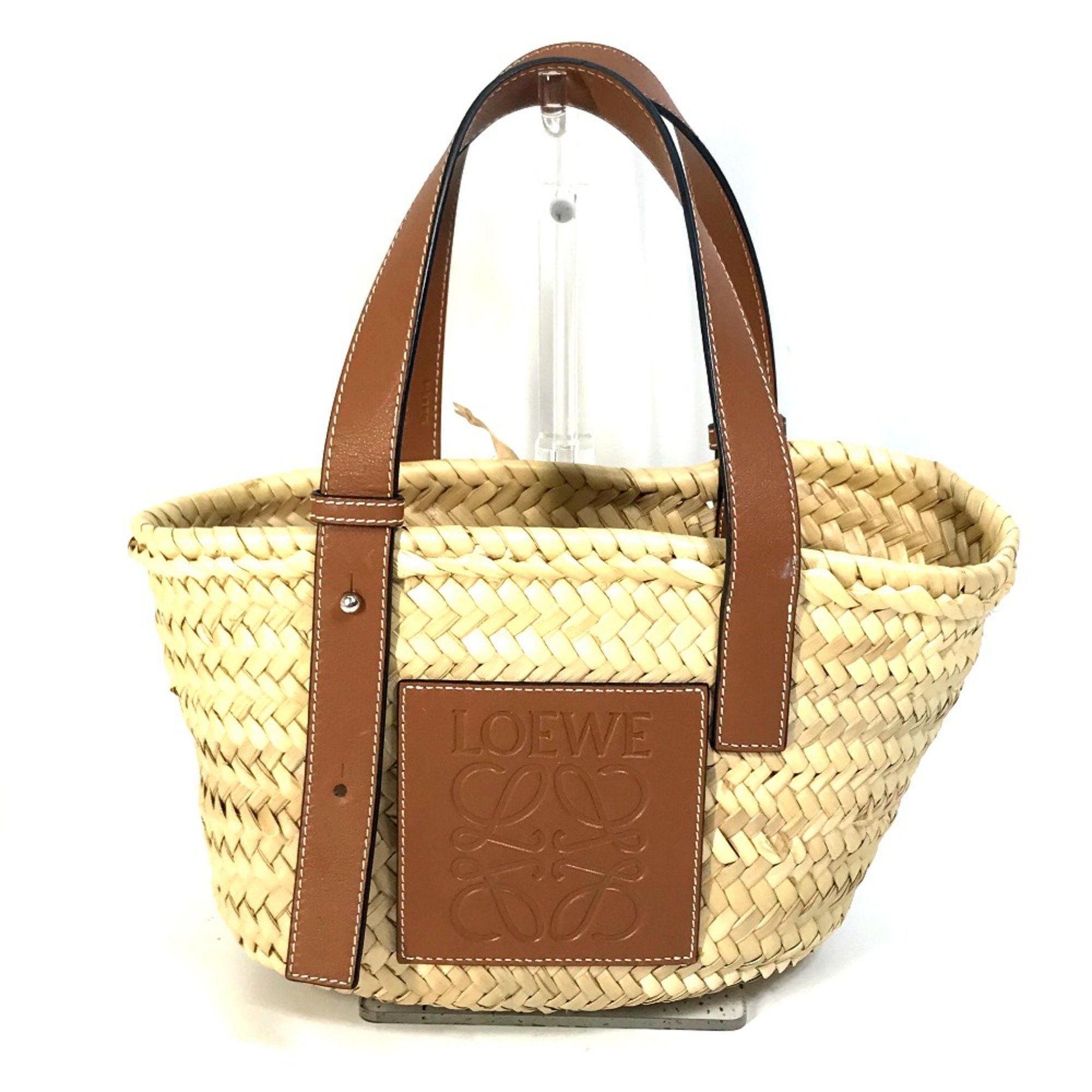 Loewe 327.02.S92 anagram Basket small basket bag Hand Bag Beige
