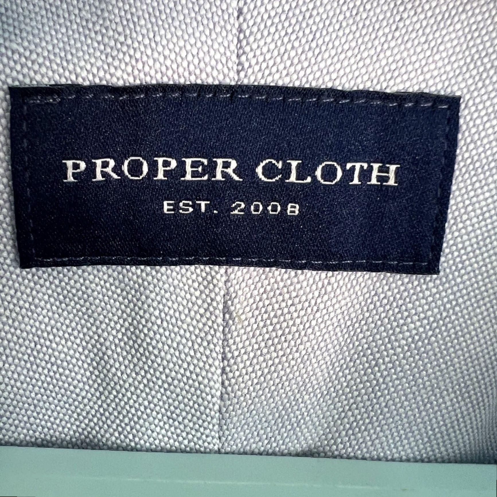 CLOT Proper Cloth Solid Blue Button-Down Shirt Men's 4XL Cotton Long Sleeve Casual Size US XXL / EU 58 / 5 - 5 Thumbnail