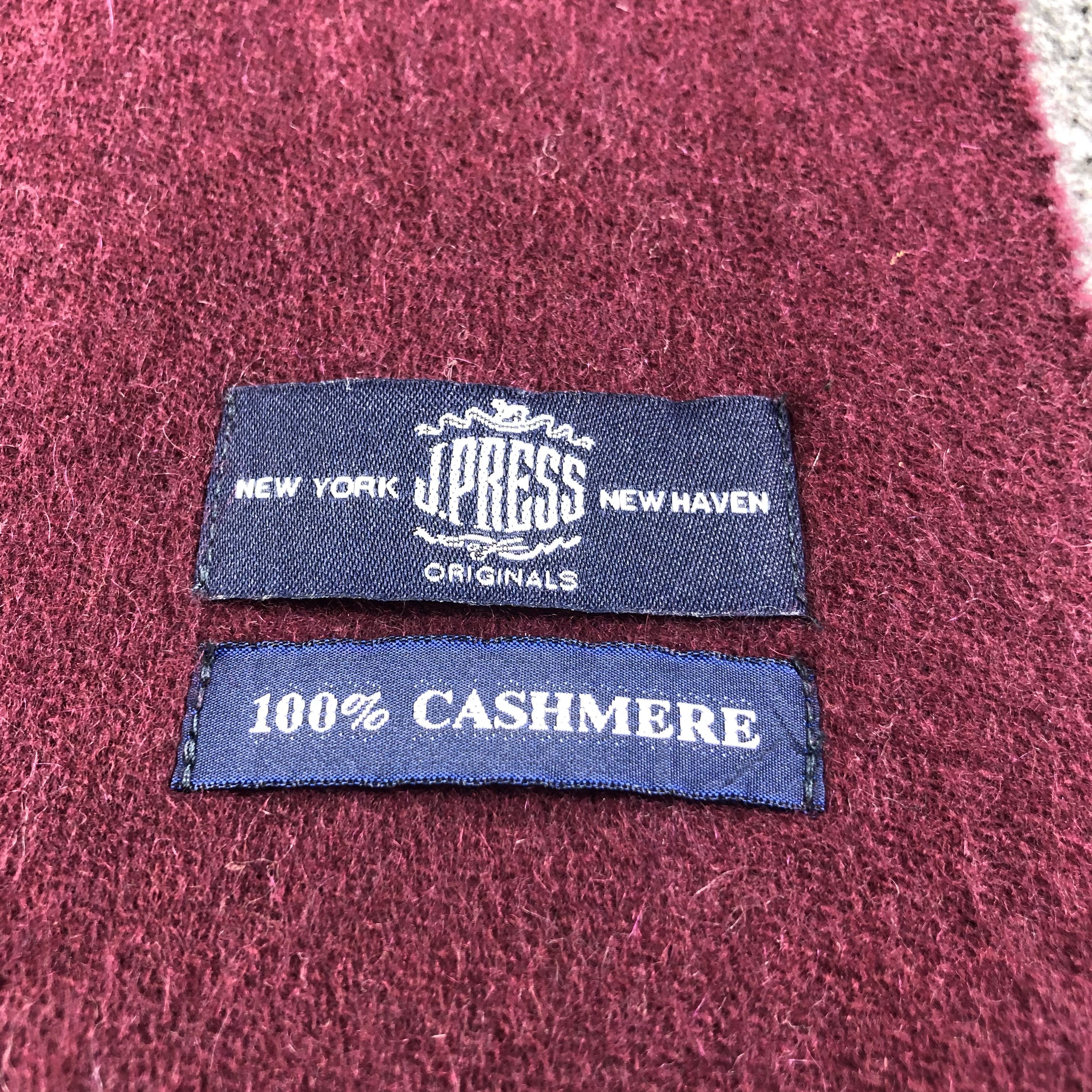 J. Press Reversible Cashmere Scarf Muffler V1087