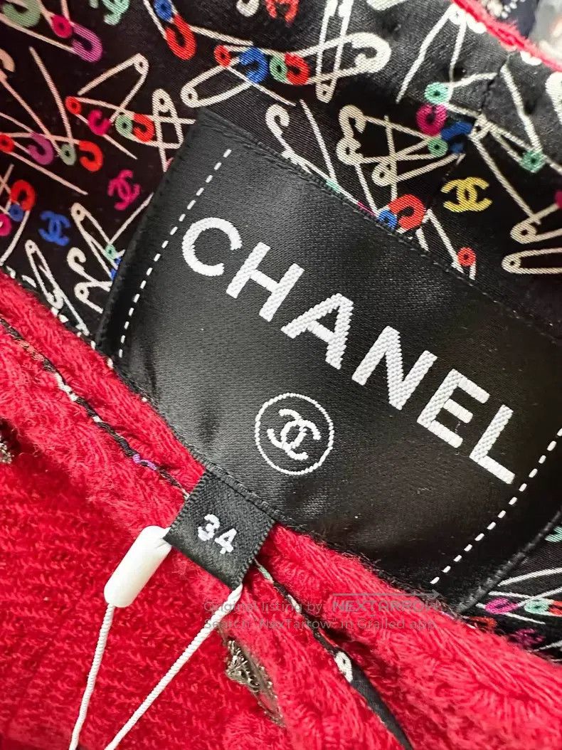 Chanel Chanel Lace double-breasted four-pocket tweed woven long-s Size XXS / US 00 / IT 34 - 5 Thumbnail