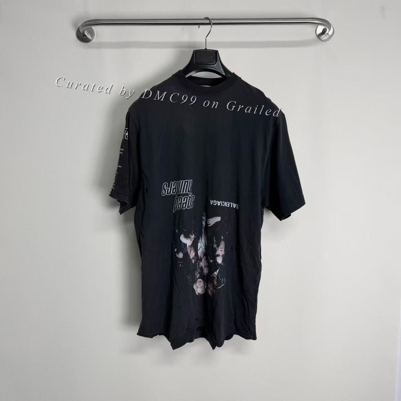 Balenciaga Balenciaga Runway Inverted Band Spliced Tee Size US S / EU 44-46 / 1 - 1 Thumbnail