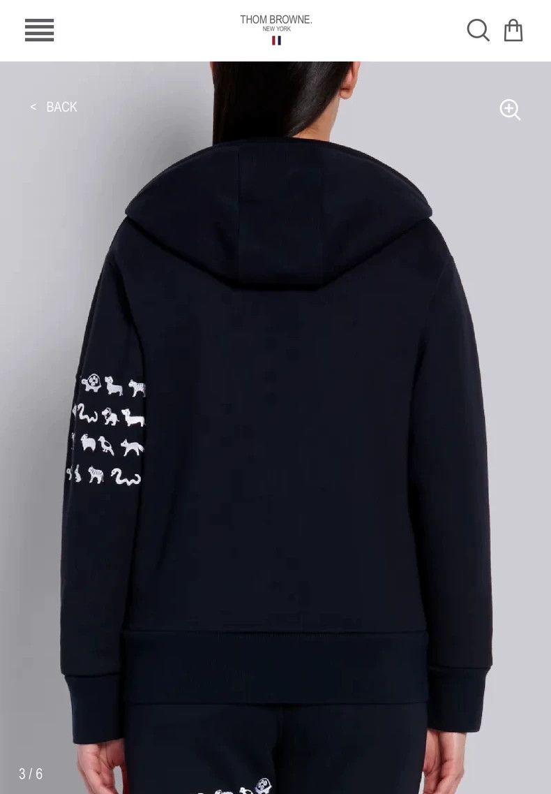 Thom Browne Thom Browne Rare dark blue four-bar sports hoodie 2503-Nex Size XS / US 0-2 / IT 36-38 - 8 Thumbnail