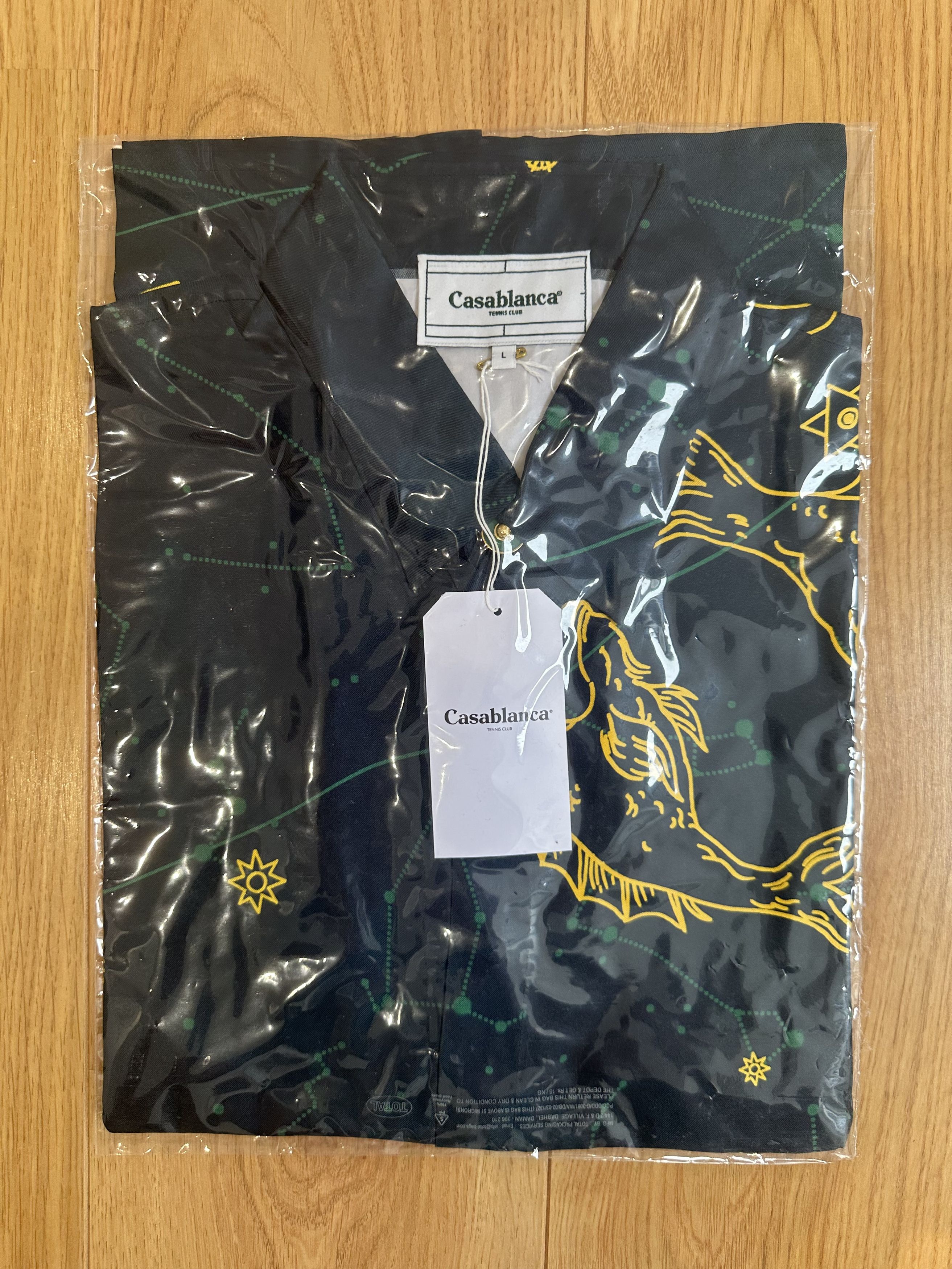 Casablanca Debut Runway (2019 Archive) Constellation Silk Shirt Size US L / EU 52-54 / 3 - 1 Thumbnail