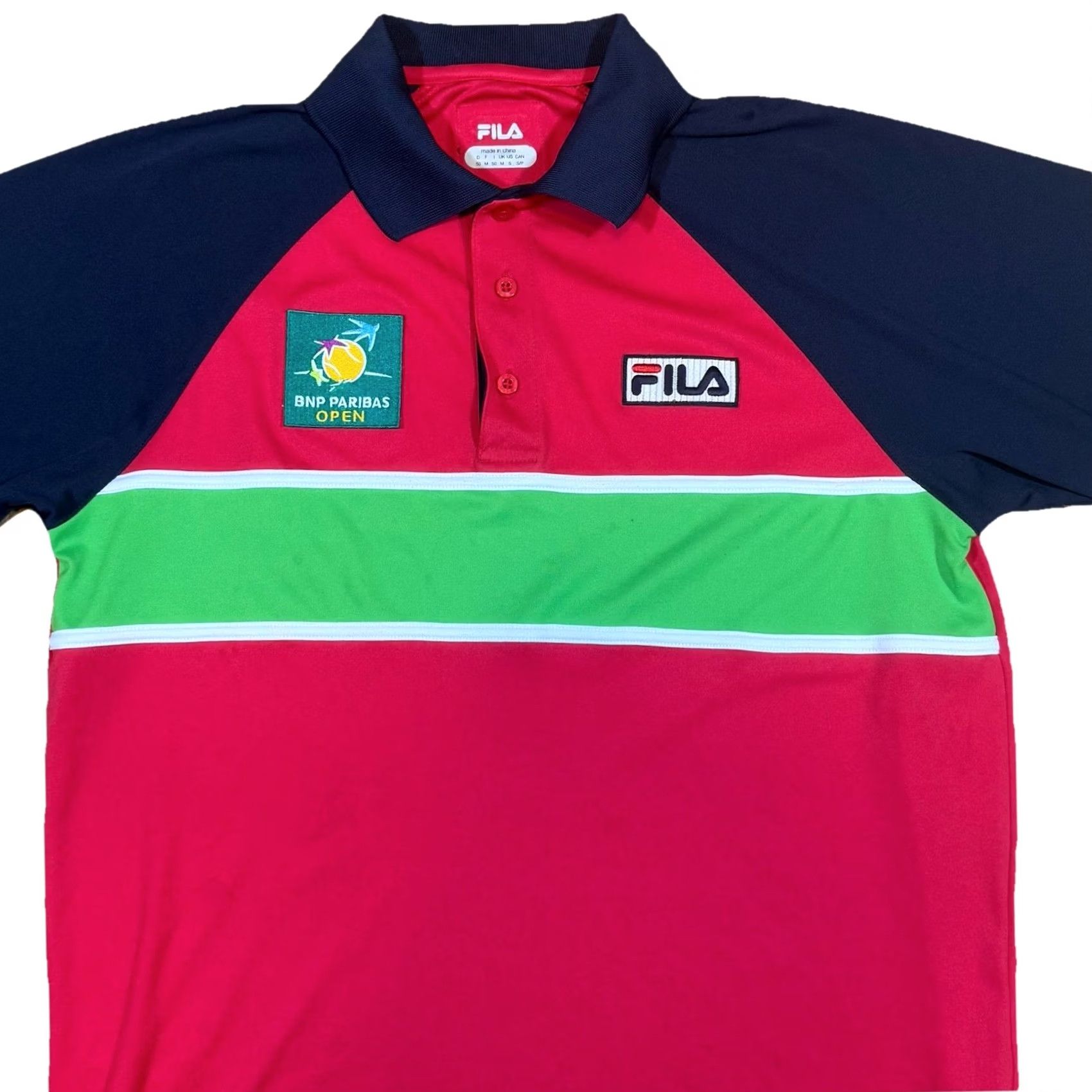Fila FILA Polo Shirt Short Sleeve Mens Small Red Stretch Tennis Open BNP Paribas Open Blue Size US S / EU 44-46 / 1 - 2 Thumbnail