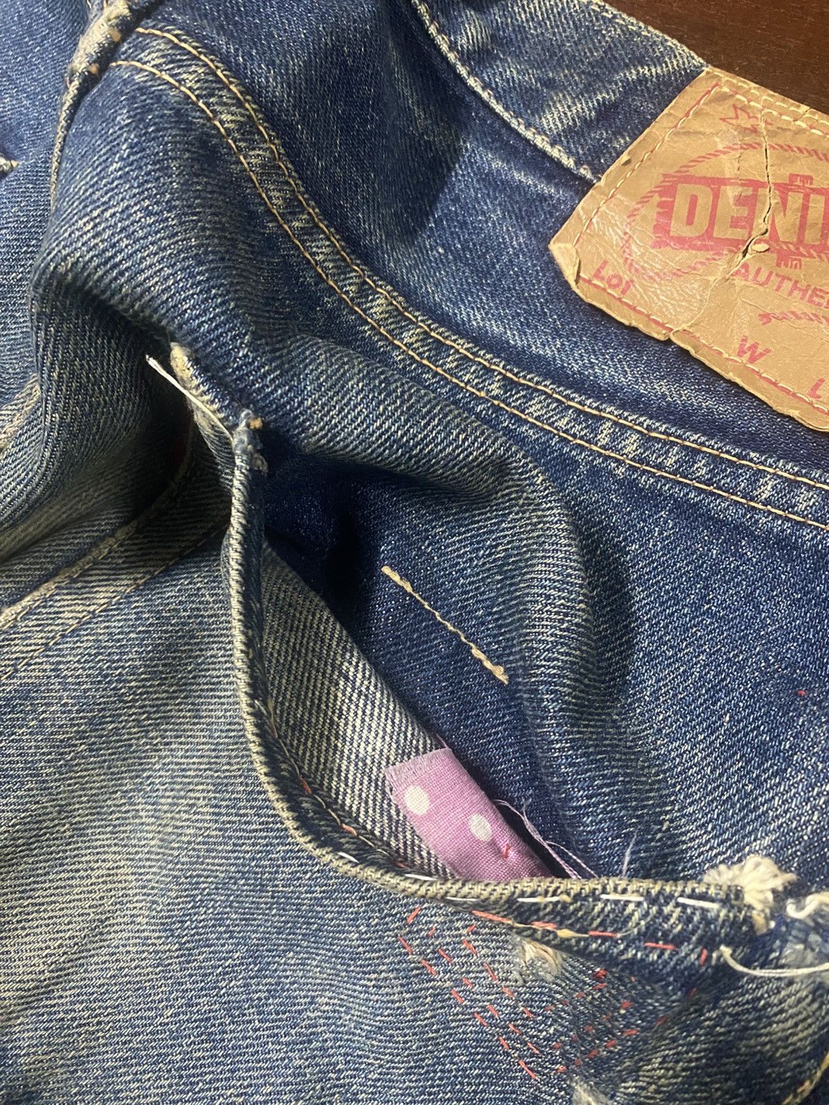 Denime Vintage Denime Japan Distressed Selvedge rework mud wash Size US 30 / EU 46 - 22 Thumbnail