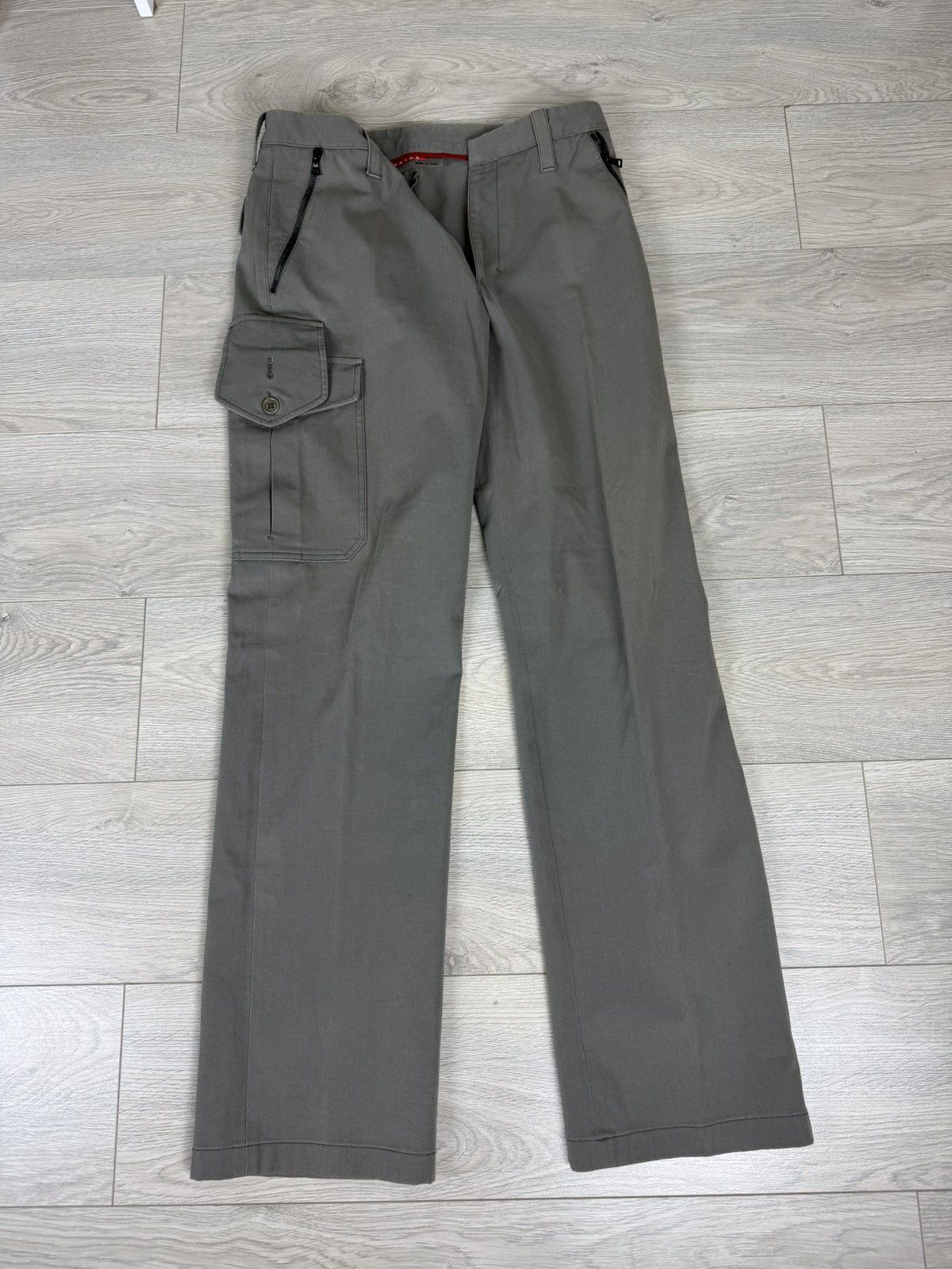 Prada Prada Red Cargo Pants Size US 33 - 1 Thumbnail