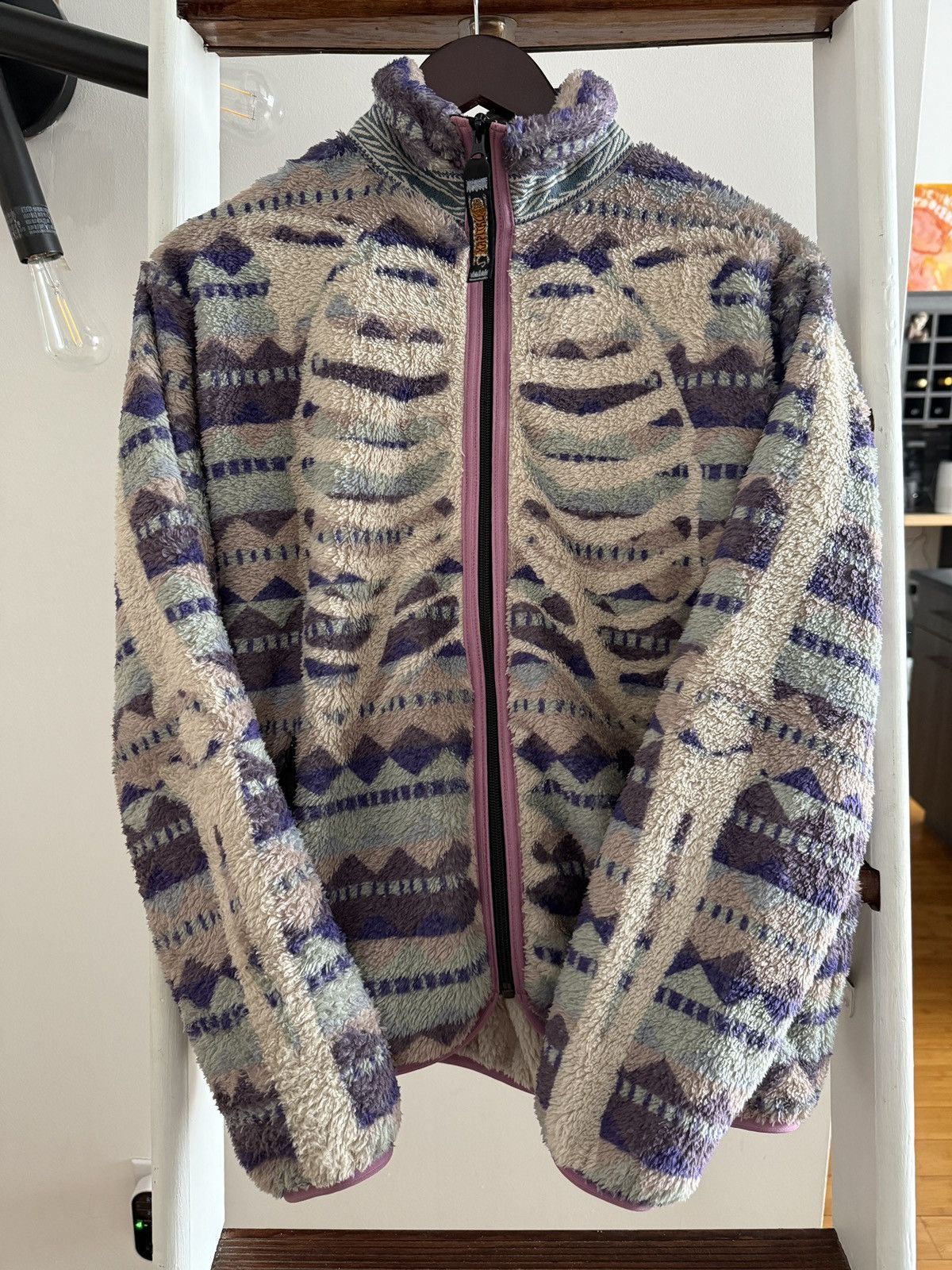Kapital Kapital Ashland Stripe and Bone Fleece - Purple Size US S / EU 44-46 / 1 - 1 Thumbnail
