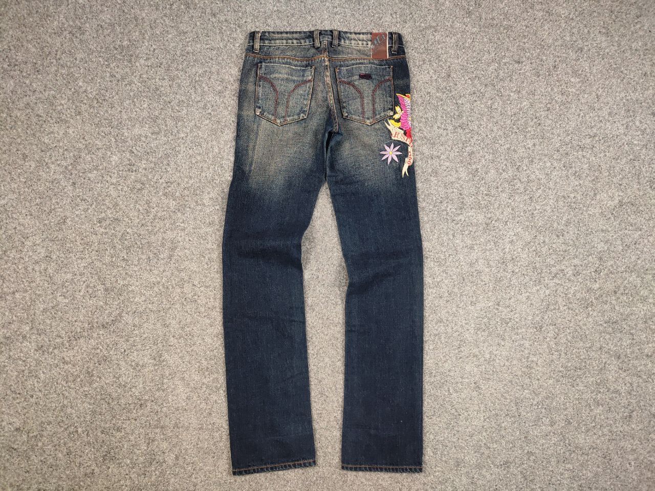 Miss Sixty Rare Vintage Y2K Miss Sixty Faded Denim Embroidered Jeans Size 28" / US 6 / IT 42 - 7 Thumbnail