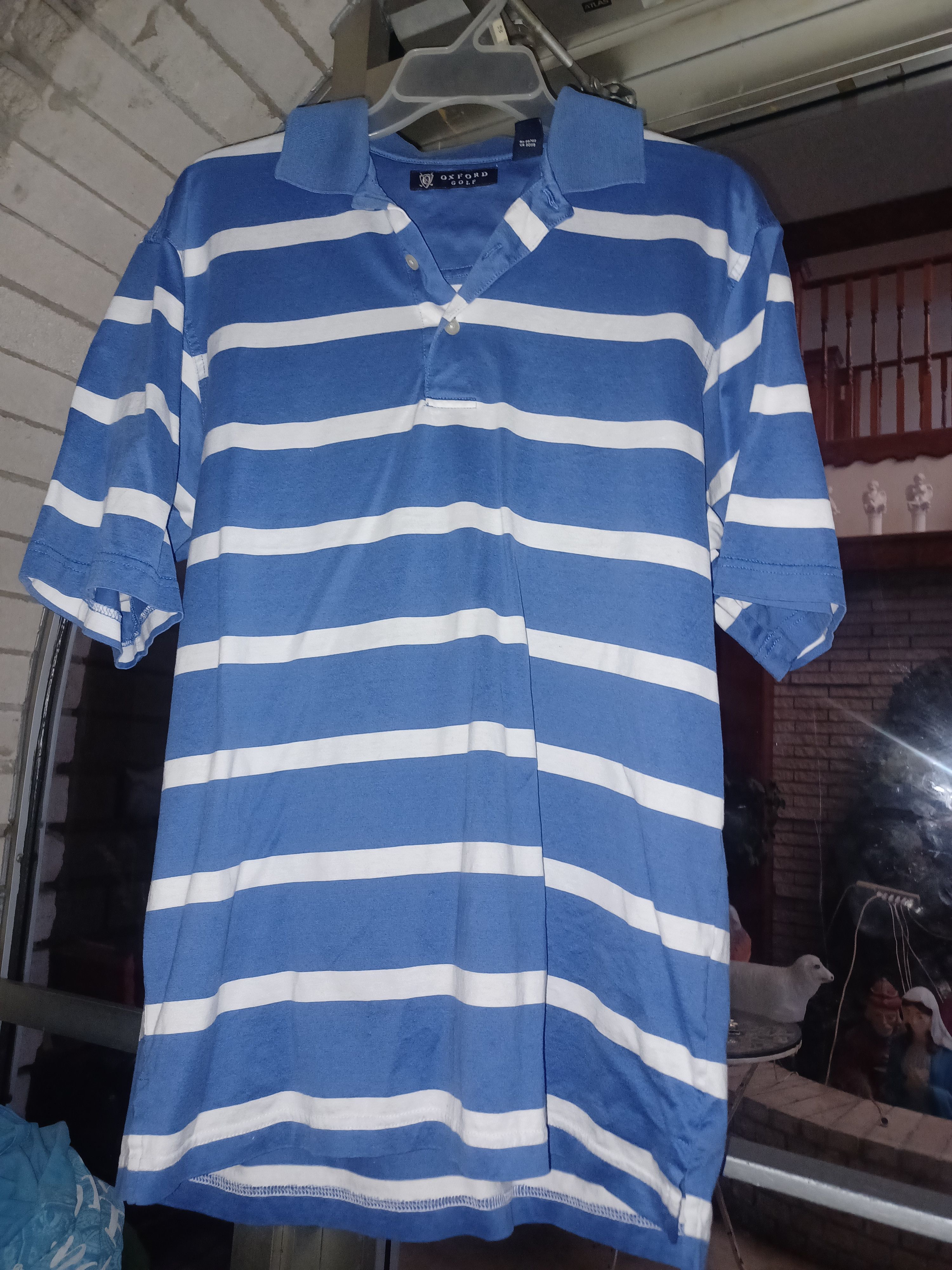 Other Oxford Golf Men's Polo Shirt Small Blue White Stripes Size US S / EU 44-46 / 1 - 1 Thumbnail