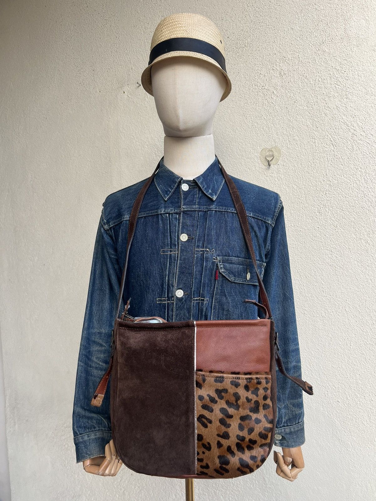 Leather Vintage Turkuabo Japan Patchwork Leather Bag Size ONE SIZE - 4 Thumbnail