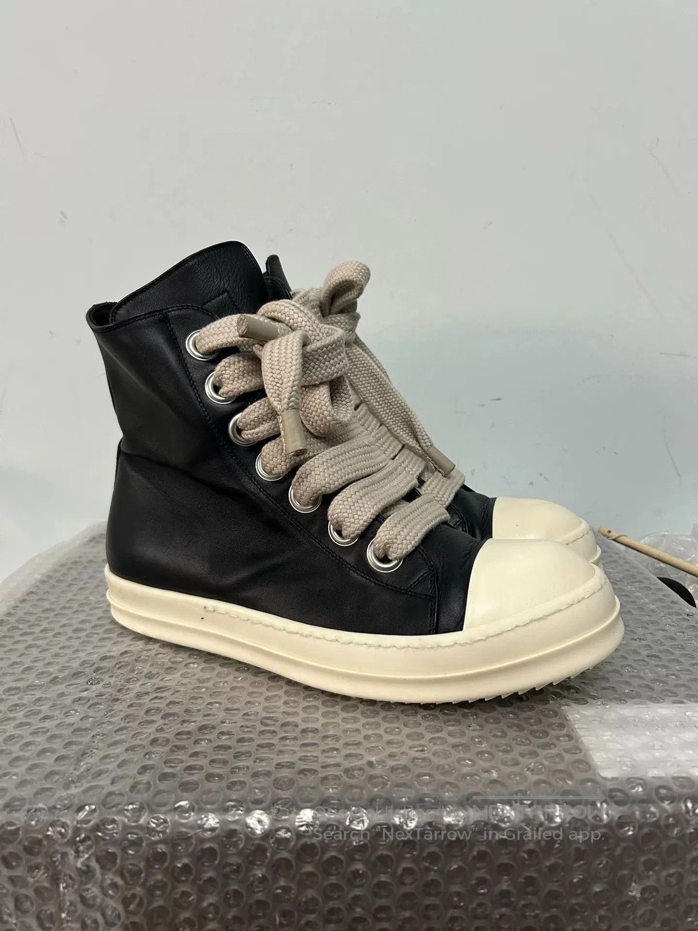 Rick Owens Rick Owens Leather High-top Sneakers. Size US 10 / EU 43 - 1 Thumbnail