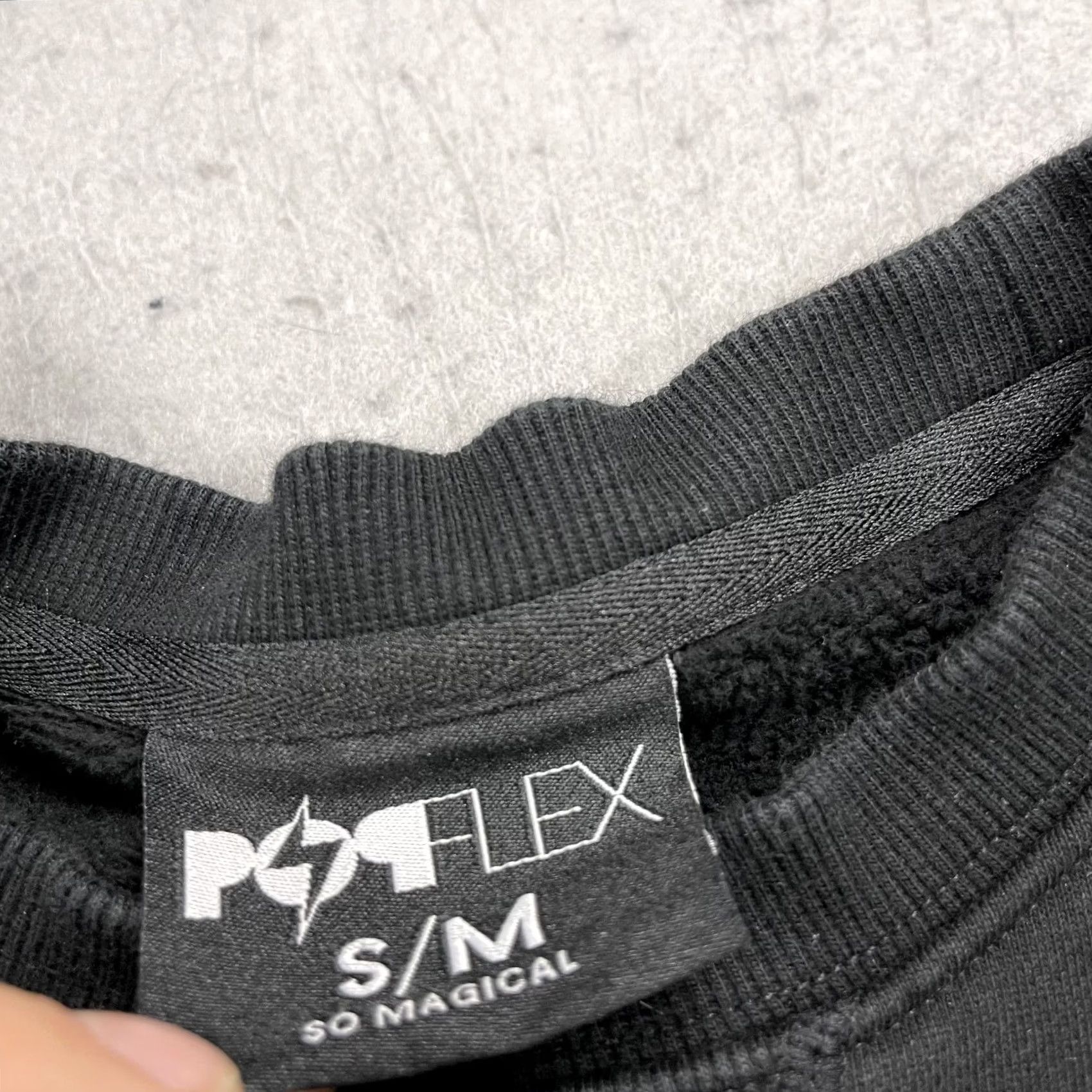 Vintage PopFlex Sweatshirt Womens S Black Logo Crewneck Fleece Pullover Winter Activewear Shirts, Womens Small, So Magical, Long Sleeve, Classic, Relaxed Fit Size S / US 4 / IT 40 - 4 Thumbnail