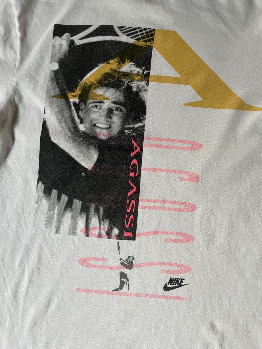 Nike Vintage 90s Nike Andre Agassi Tee Size US S / EU 44-46 / 1 - 6 Thumbnail