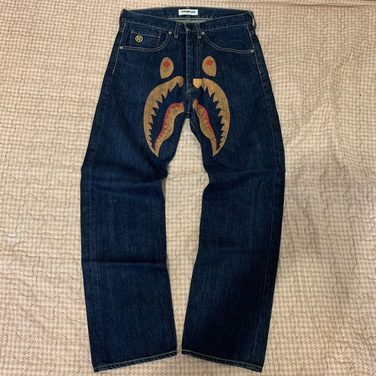 Bape Vintage Y2K Bape Shark WGM Jeans Longpants Size US 32 / EU 48 - 1 Thumbnail
