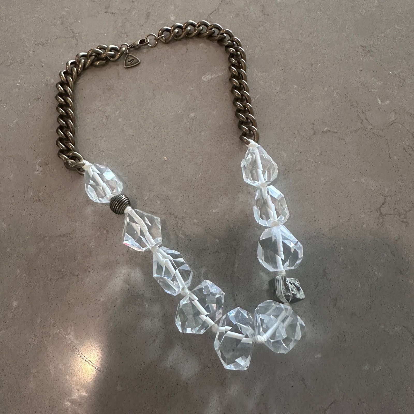 Other Silpada Crystal Bead Brass Chain Necklace with Pyrite Size ONE SIZE - 5 Thumbnail
