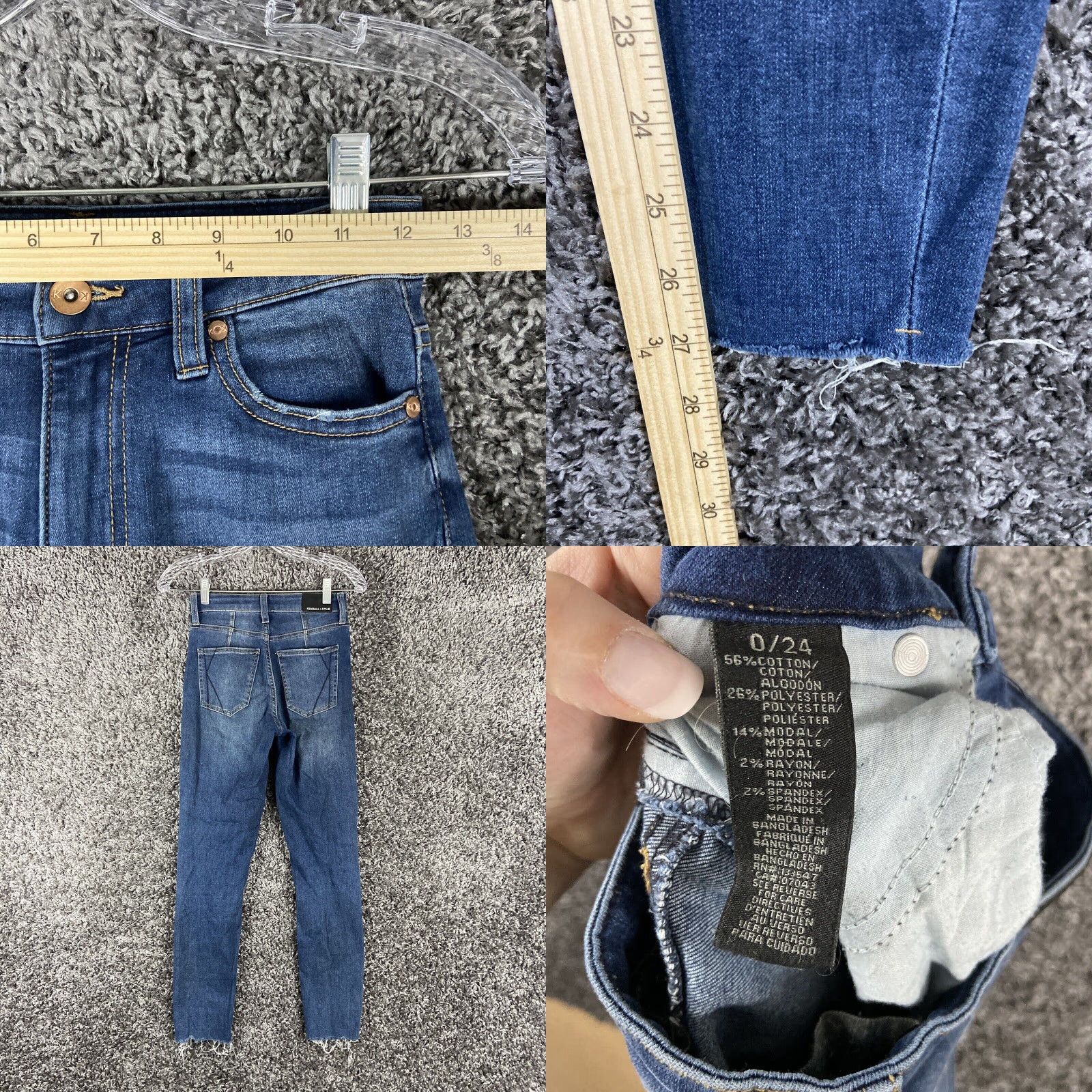 Vintage Kendall + Kylie The Kontour High Rise Skinny Distressed Blue Jeans Women’s 0/24 Size 25" / US 0 / IT 36 - 8 Thumbnail