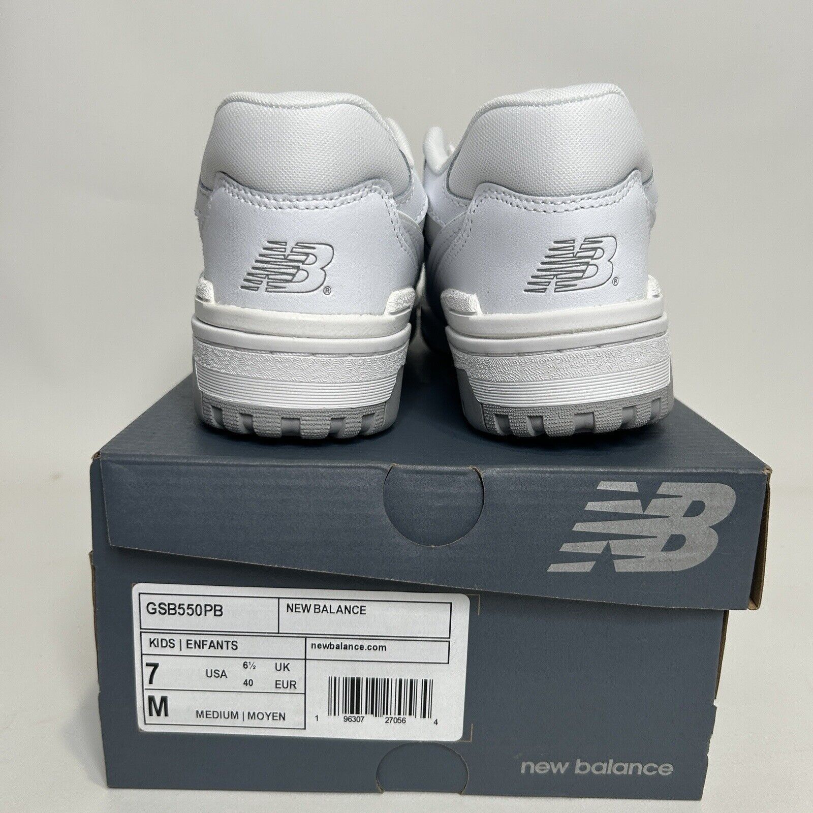 New Balance New Balance 550 Shoes GS “White Grey” 2024 Size US 8.5 / IT 38.5 - 4 Thumbnail