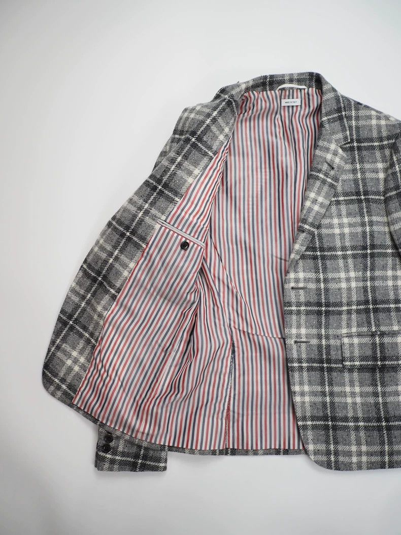 Thom Browne Thom Browne size1 Sausage embroidered plaid suit Size 38S - 3 Thumbnail