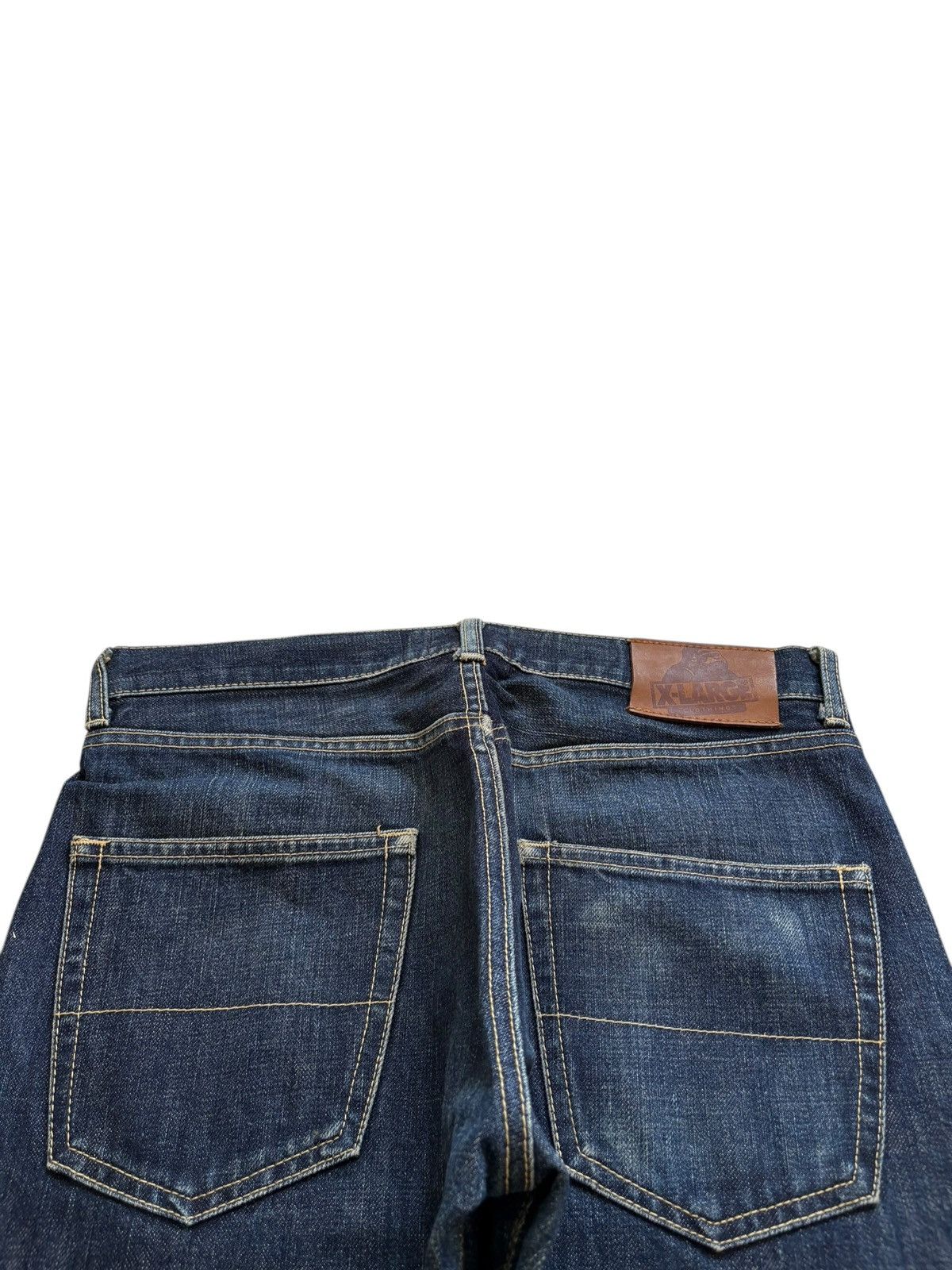 X-LARGE Vintage Japanese X-Large Selvedge Blue Wash Loose Jeans Size US 30 / EU 46 - 8 Thumbnail